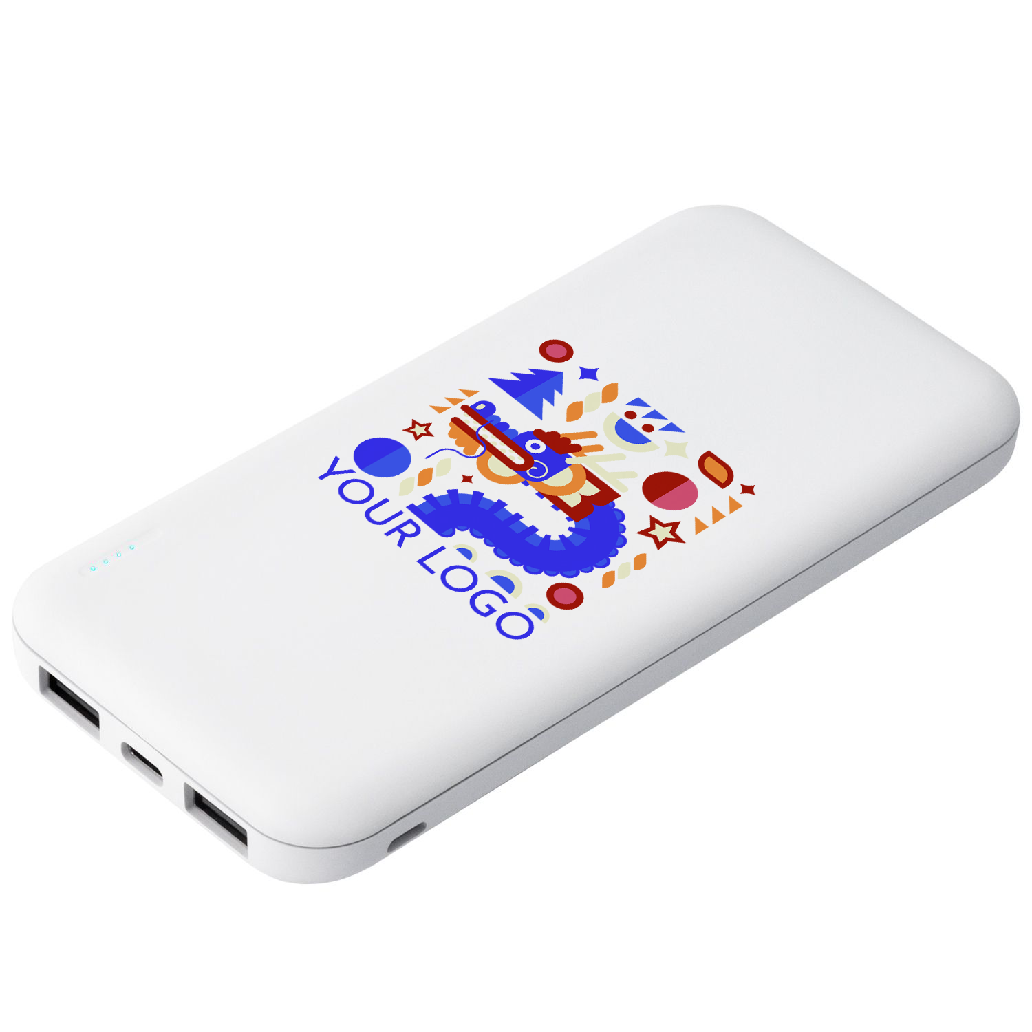 Внешний аккумулятор с подсветкой Luce 10000 mAh, белый 