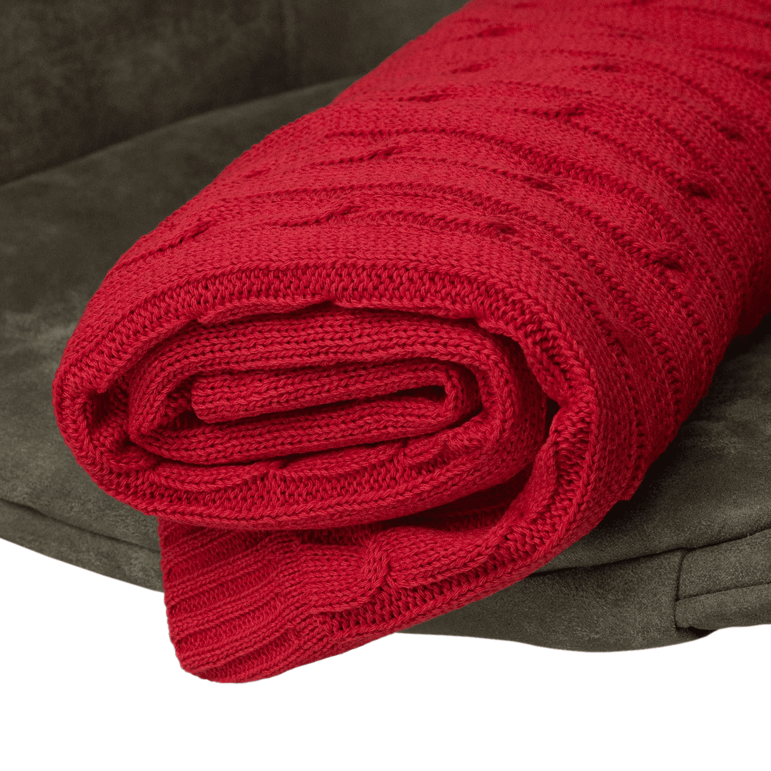 Плед Fado вязаный, 160*90 см, красный (без подарочной коробки) / 