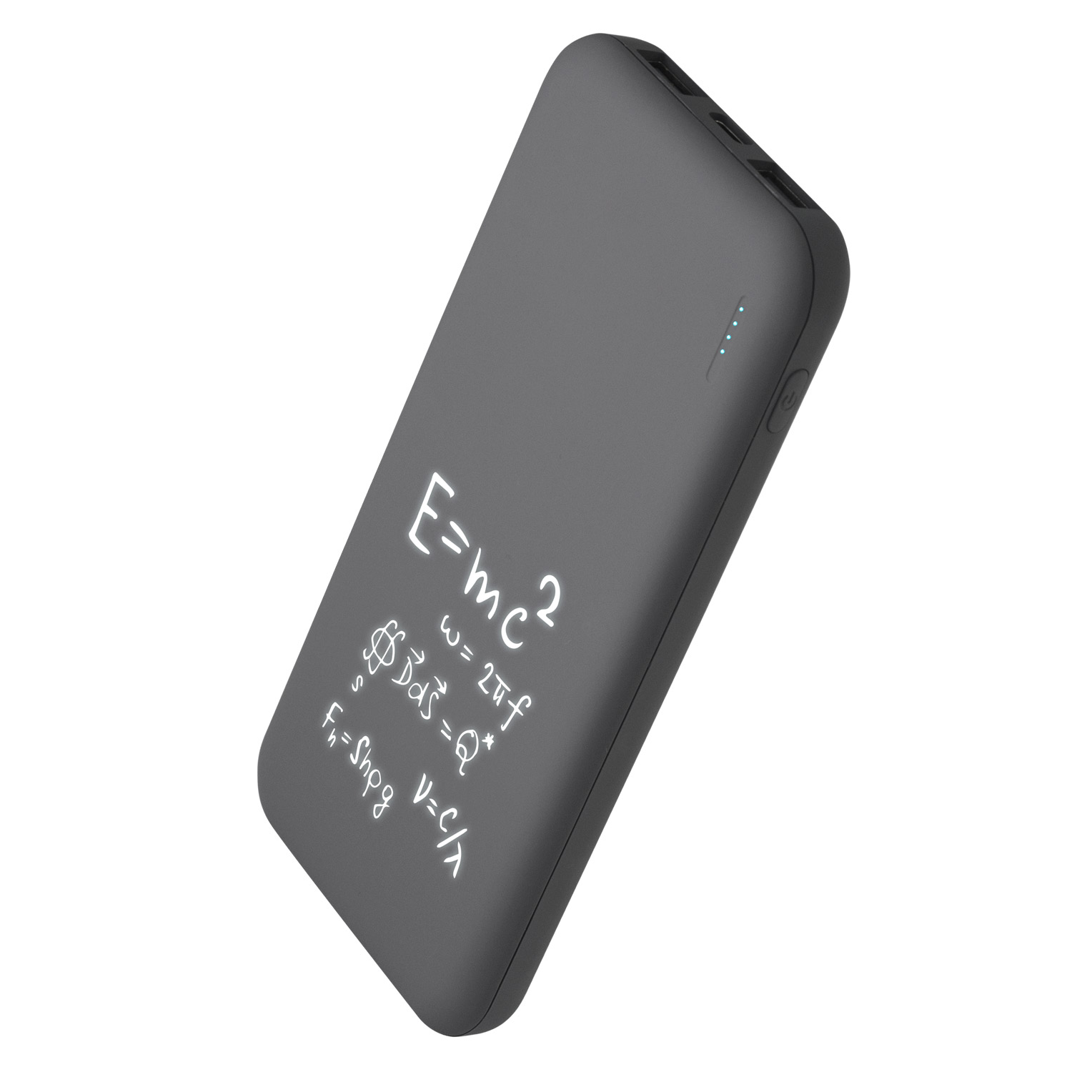 Внешний аккумулятор с подсветкой, Luce, 10000 mAh, серый / 