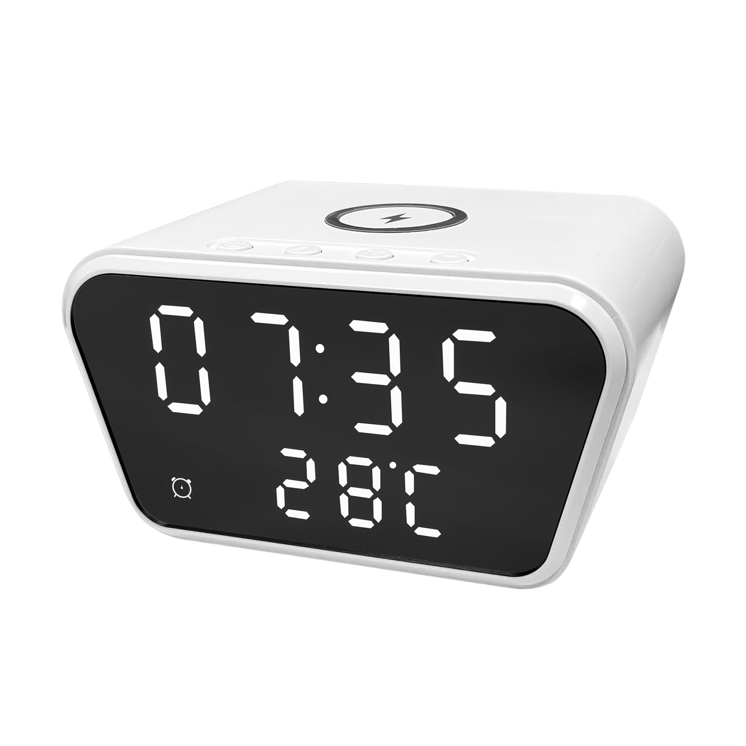 Настольные часы 5в1 с беспроводной зарядкой 10W Tempo / 