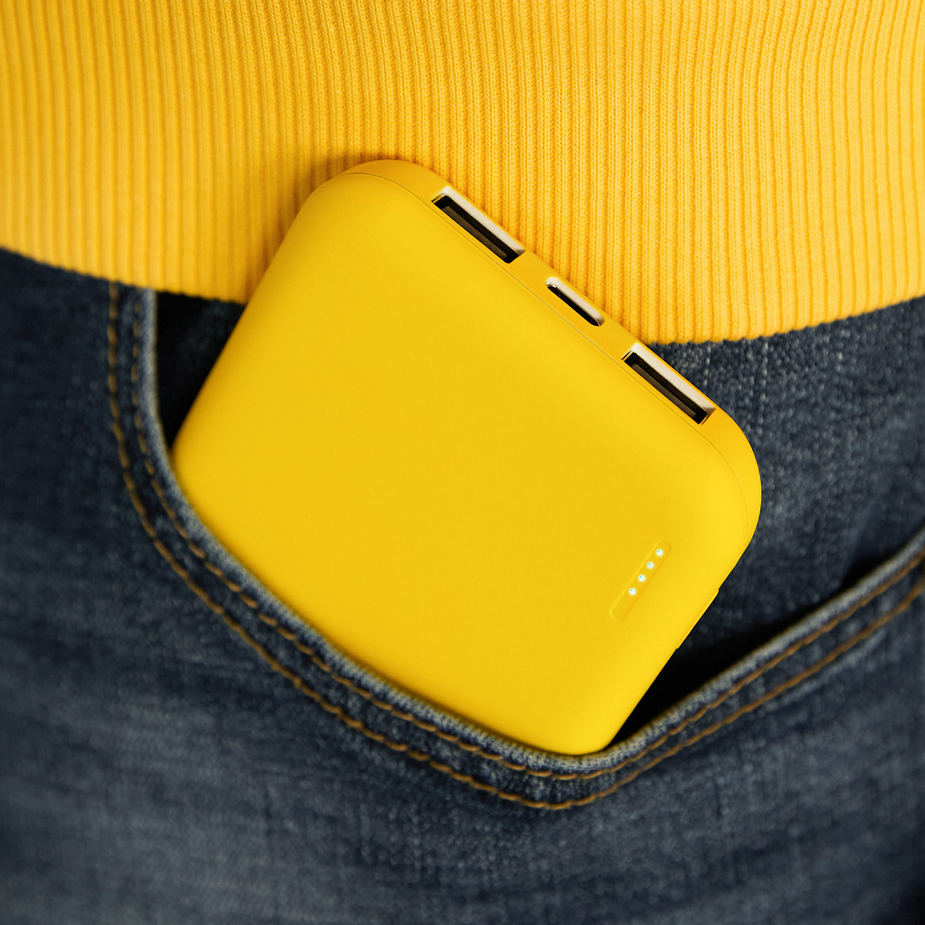Внешний аккумулятор с подсветкой, Luce, Lemoni, 10000 mAh, желтый / 