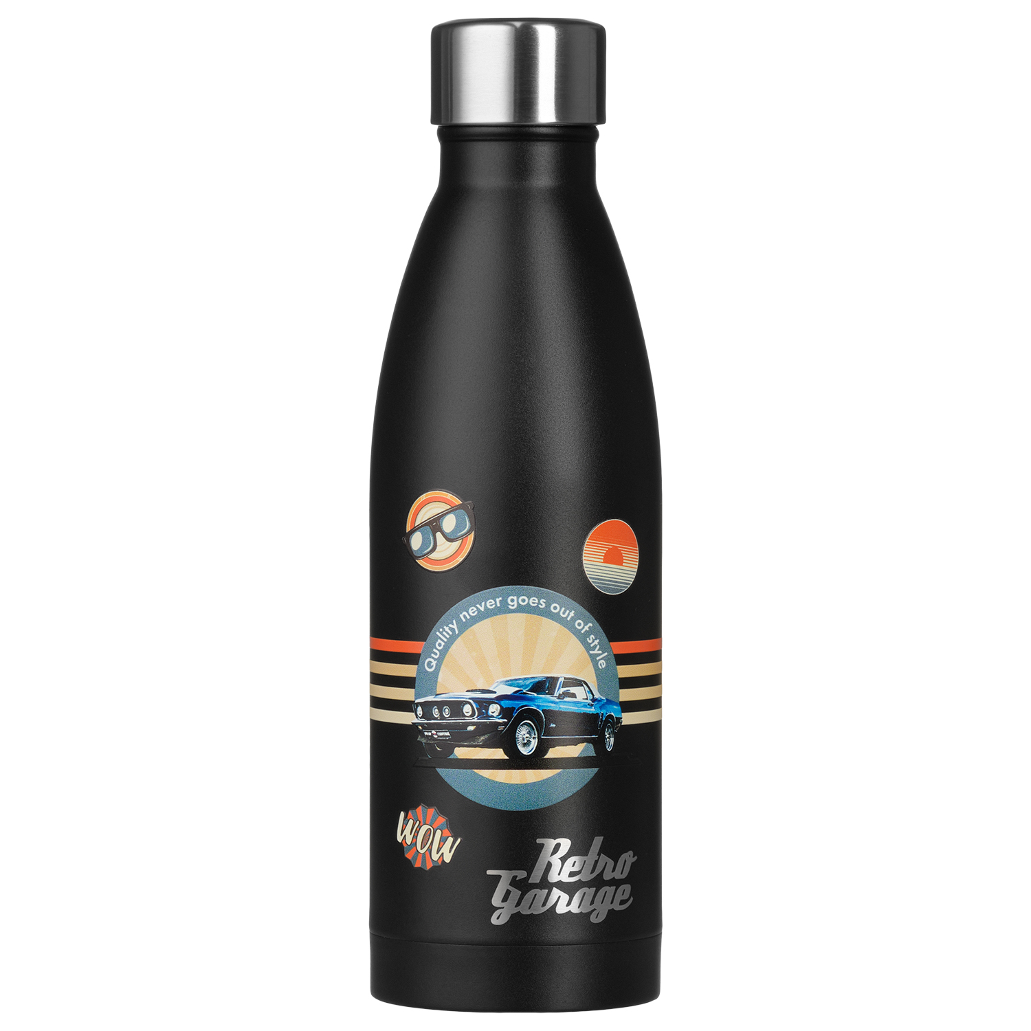 Термобутылка вакуумная герметичная, Fresco, 500 ml, черная / 