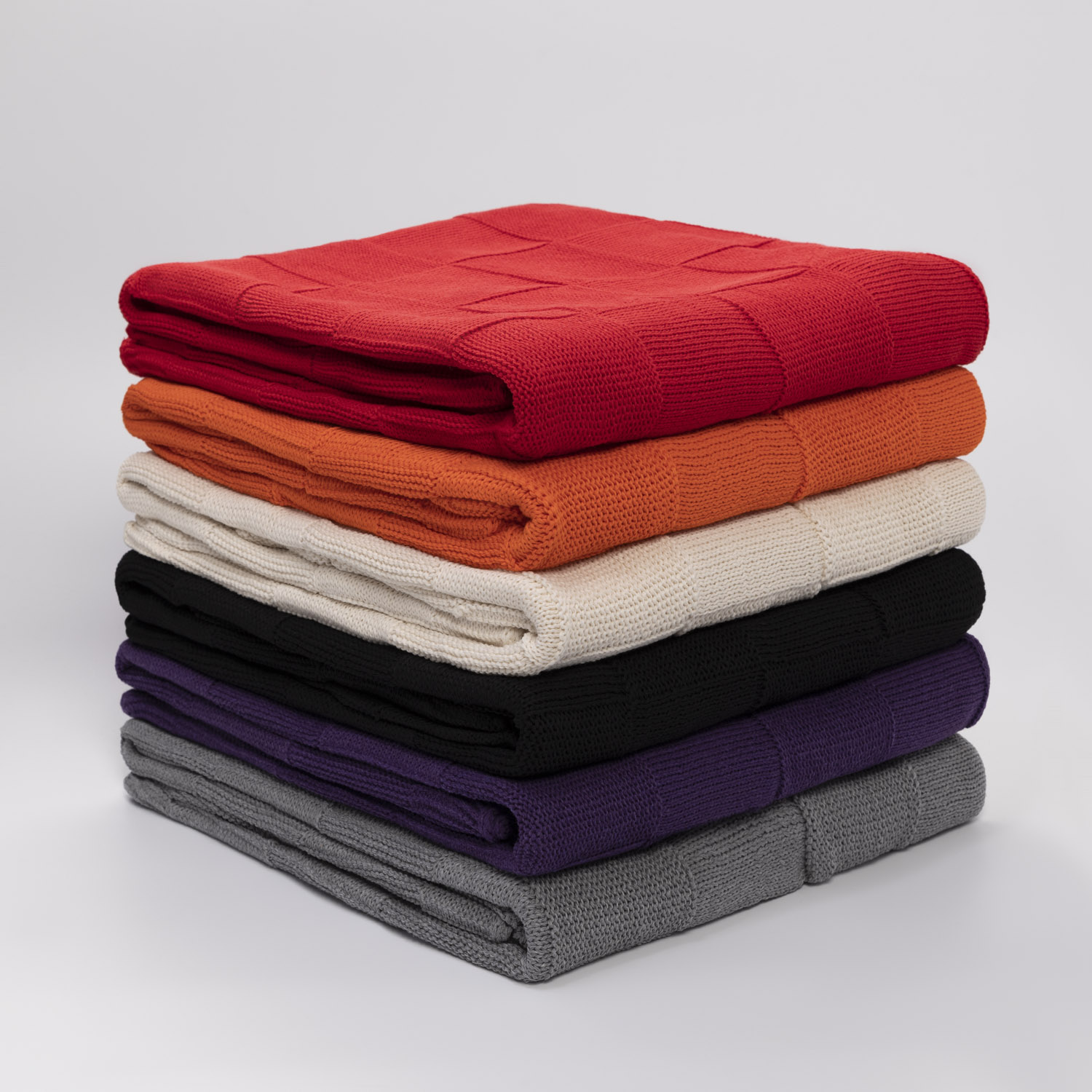 Плед Cella вязаный, 160*90 см, серый (без подарочной коробки) / 