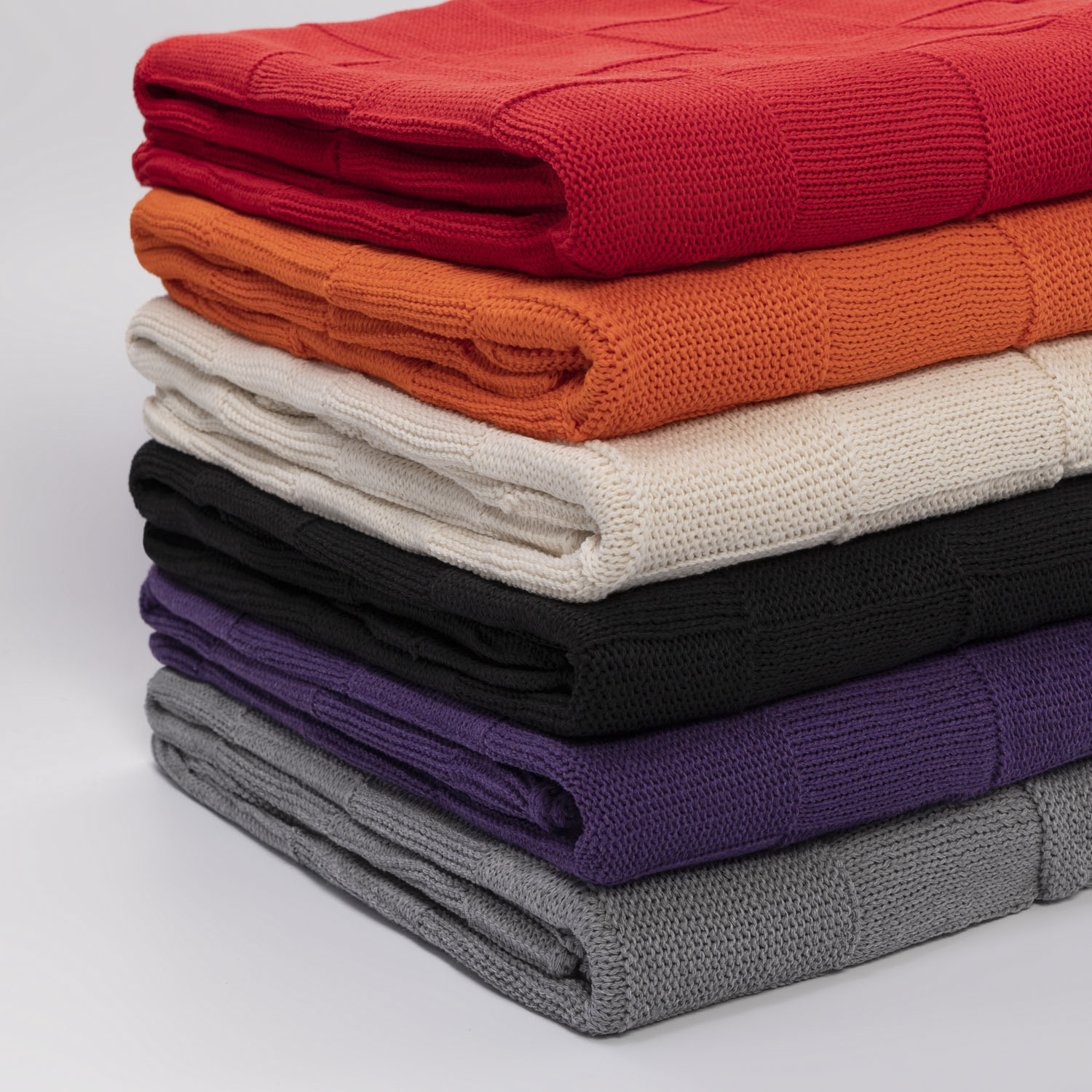 Плед Cella вязаный, 160*90 см, серый (без подарочной коробки) / 