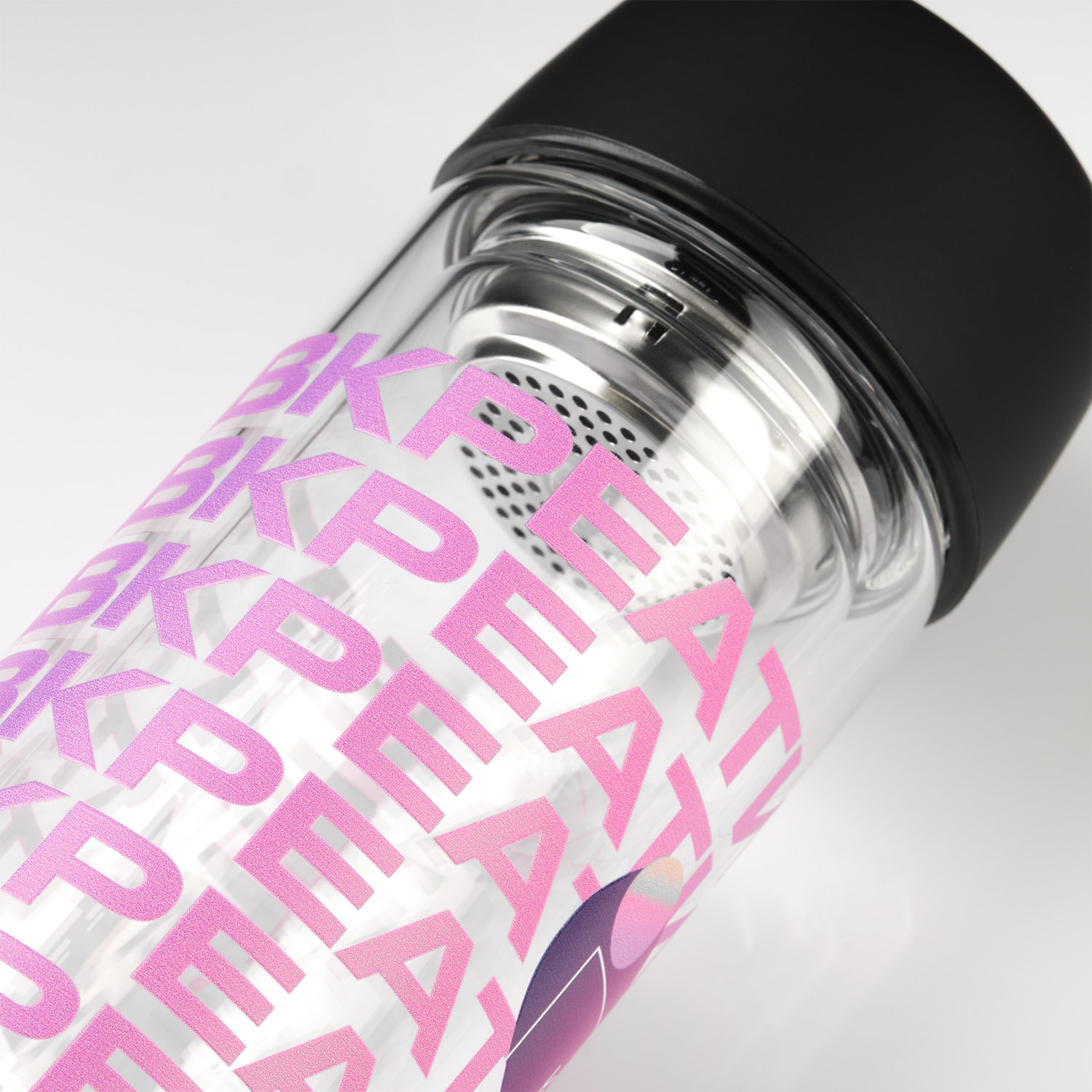 Бутылка стеклянная с двойными стенками, Bianca, 300 ml, черная / 
