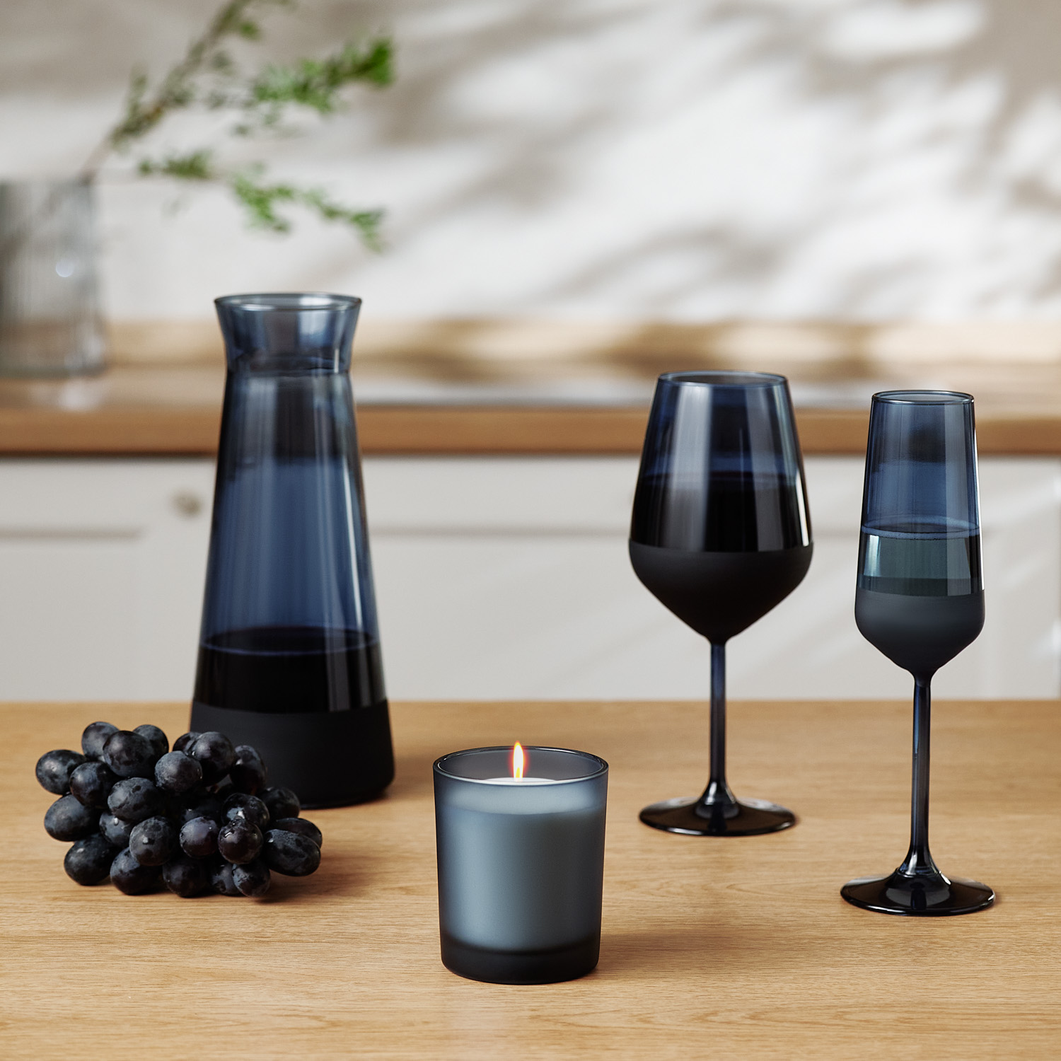 Бокал для шампанского, Sapphire, 195 ml, синий / 