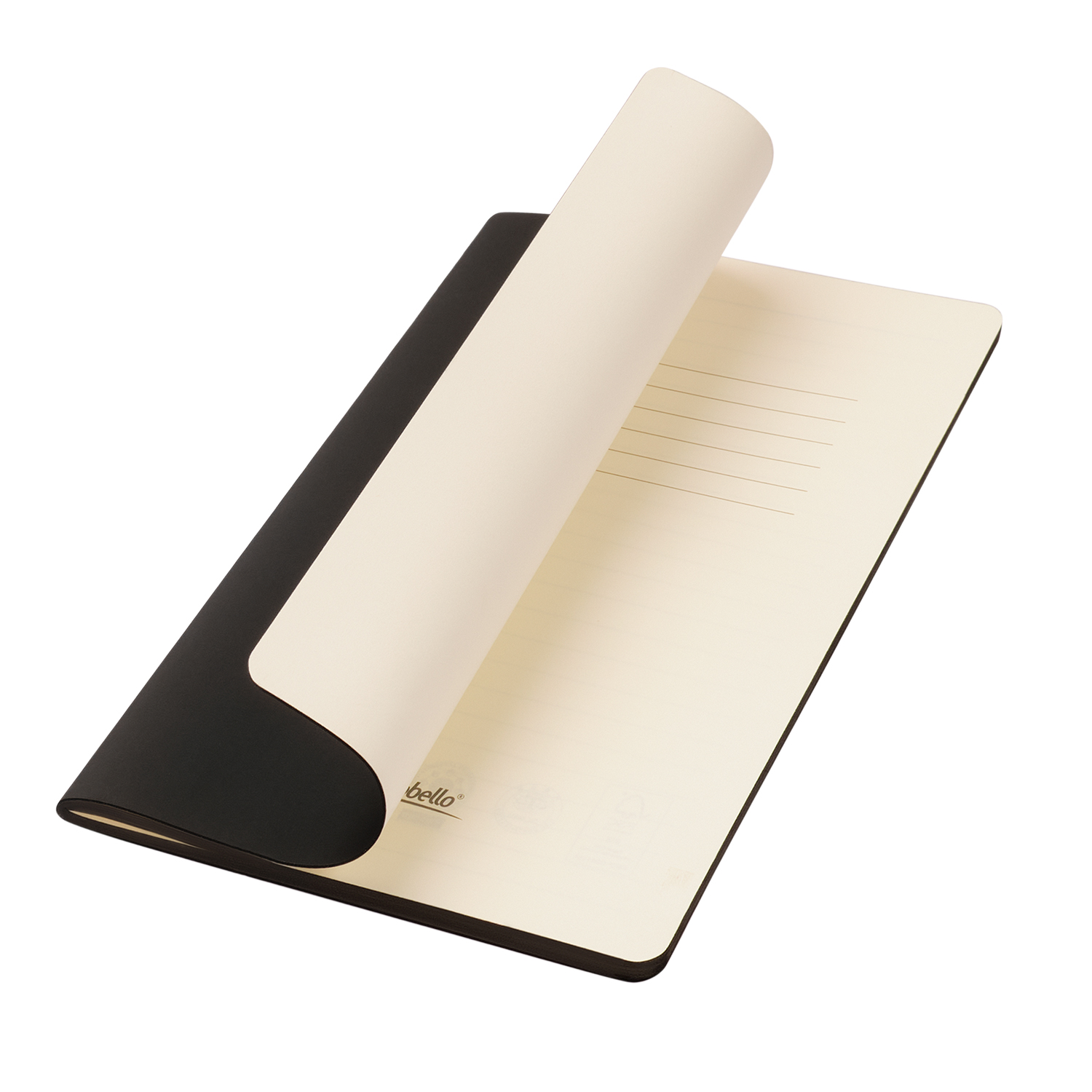 Блокнот Portobello Notebook Trend, Alpha slim, черный / 