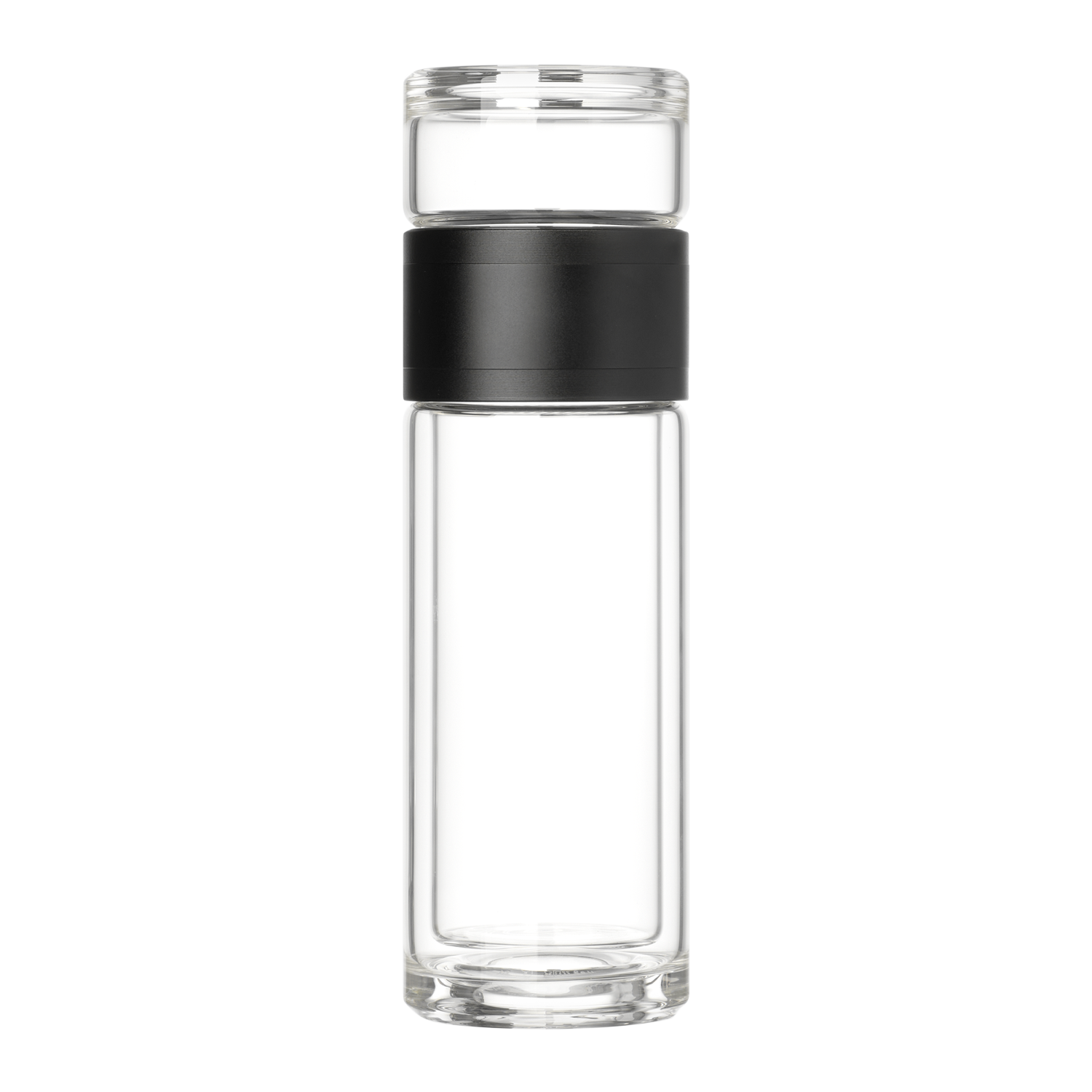Бутылка стеклянная с двойными стенками, Terso, 300 ml, черная / 