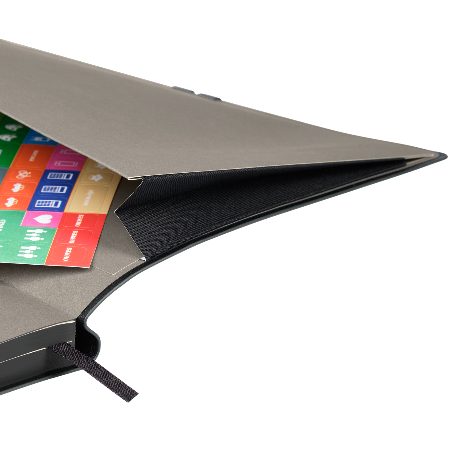 Ежедневник In Velour недатированный, черный / 