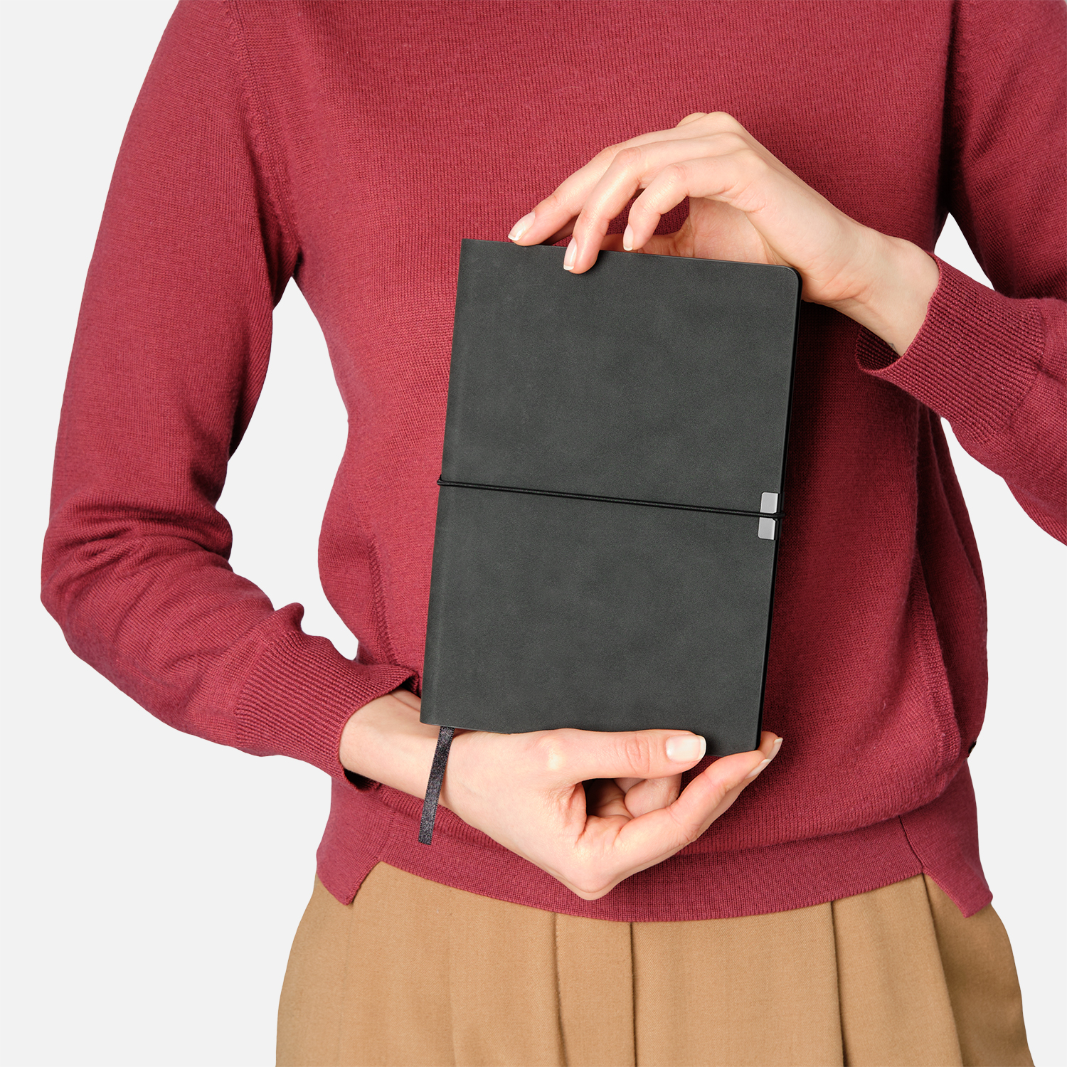 Ежедневник In Velour недатированный, черный / 