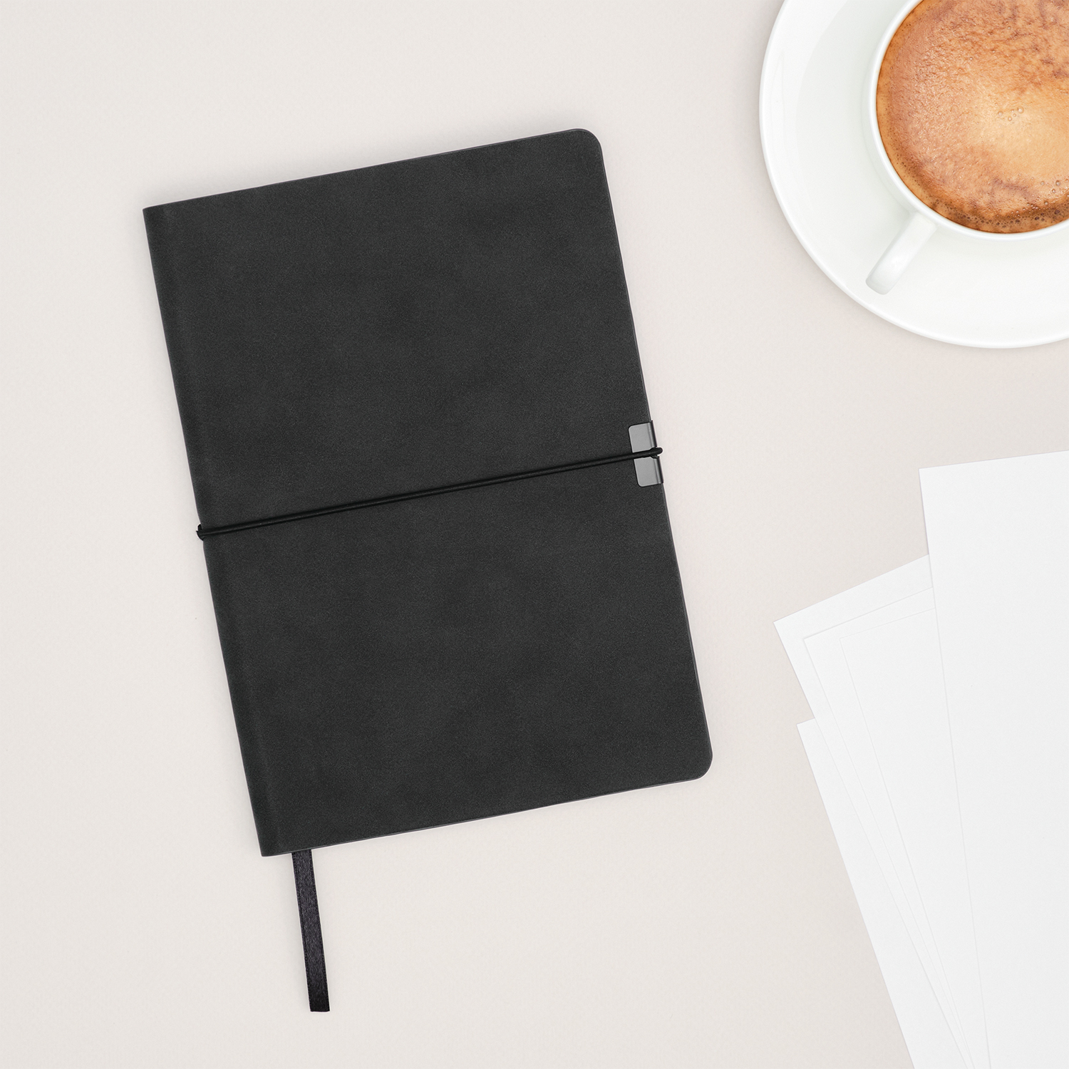 Ежедневник In Velour недатированный, черный / 