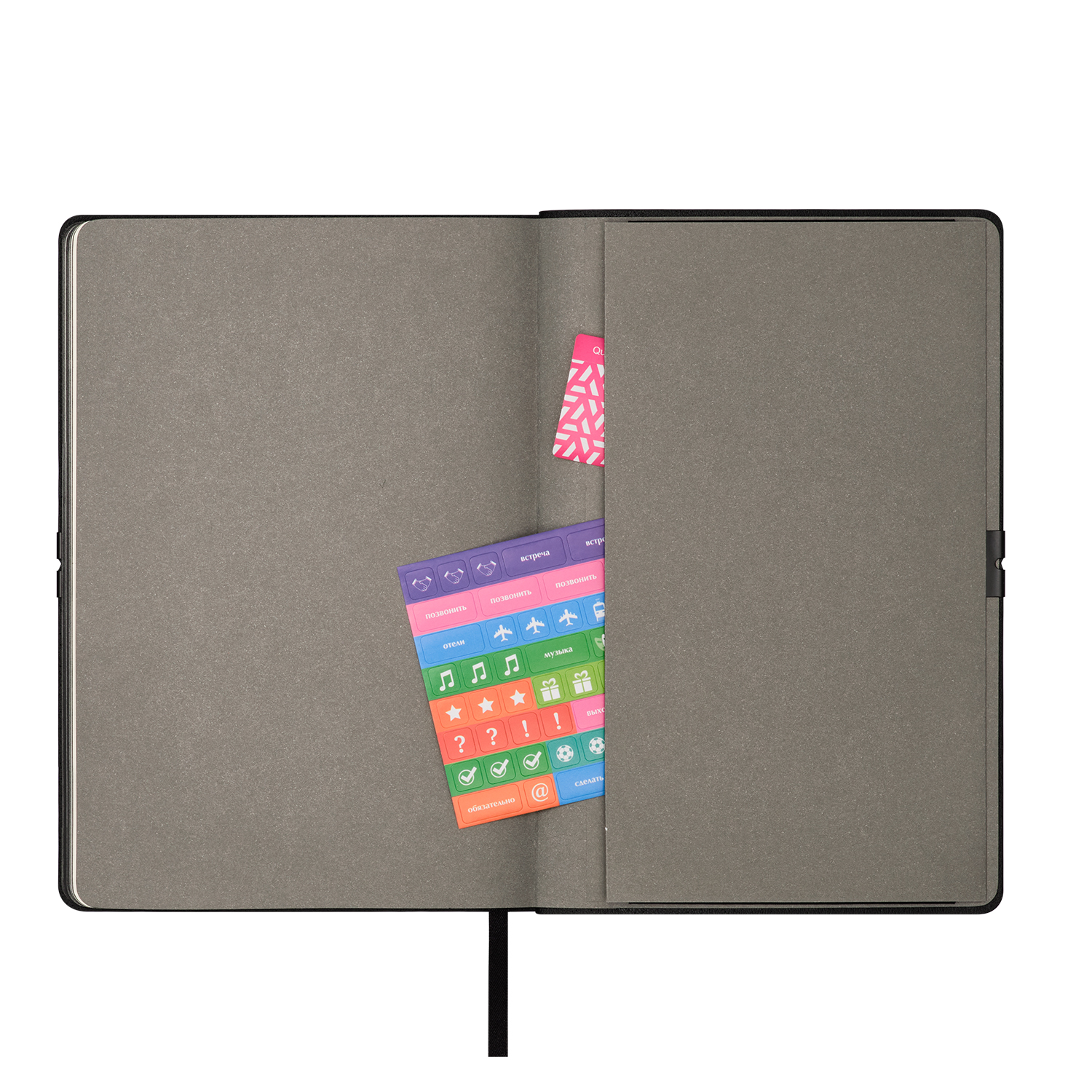 Ежедневник In Velour недатированный, черный / 