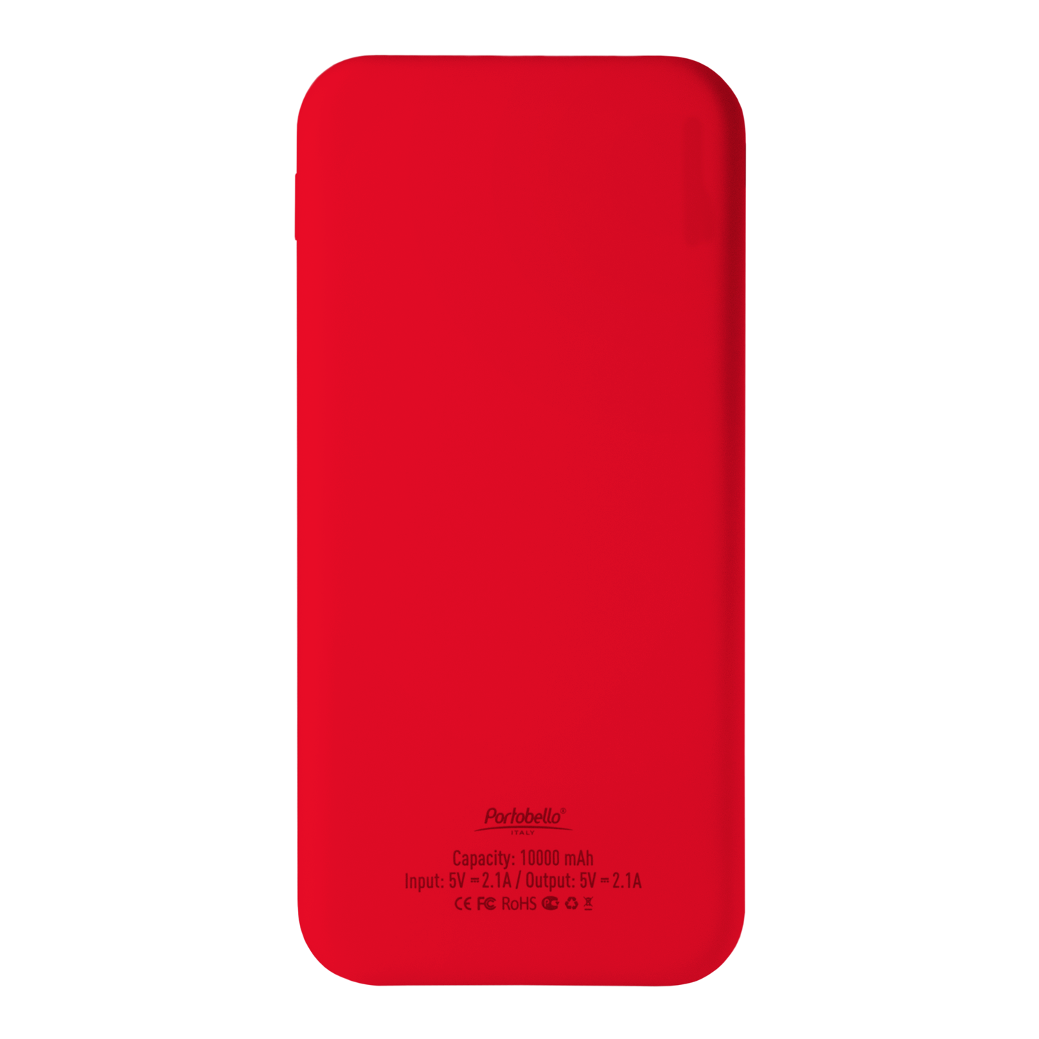 Внешний аккумулятор с подсветкой Luce 10000 mAh, красный / 