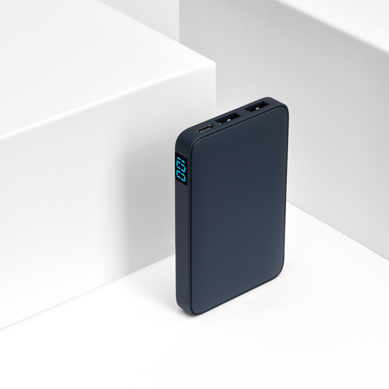 Внешний аккумулятор с подсветкой Ancor 5000 mAh, синий / 