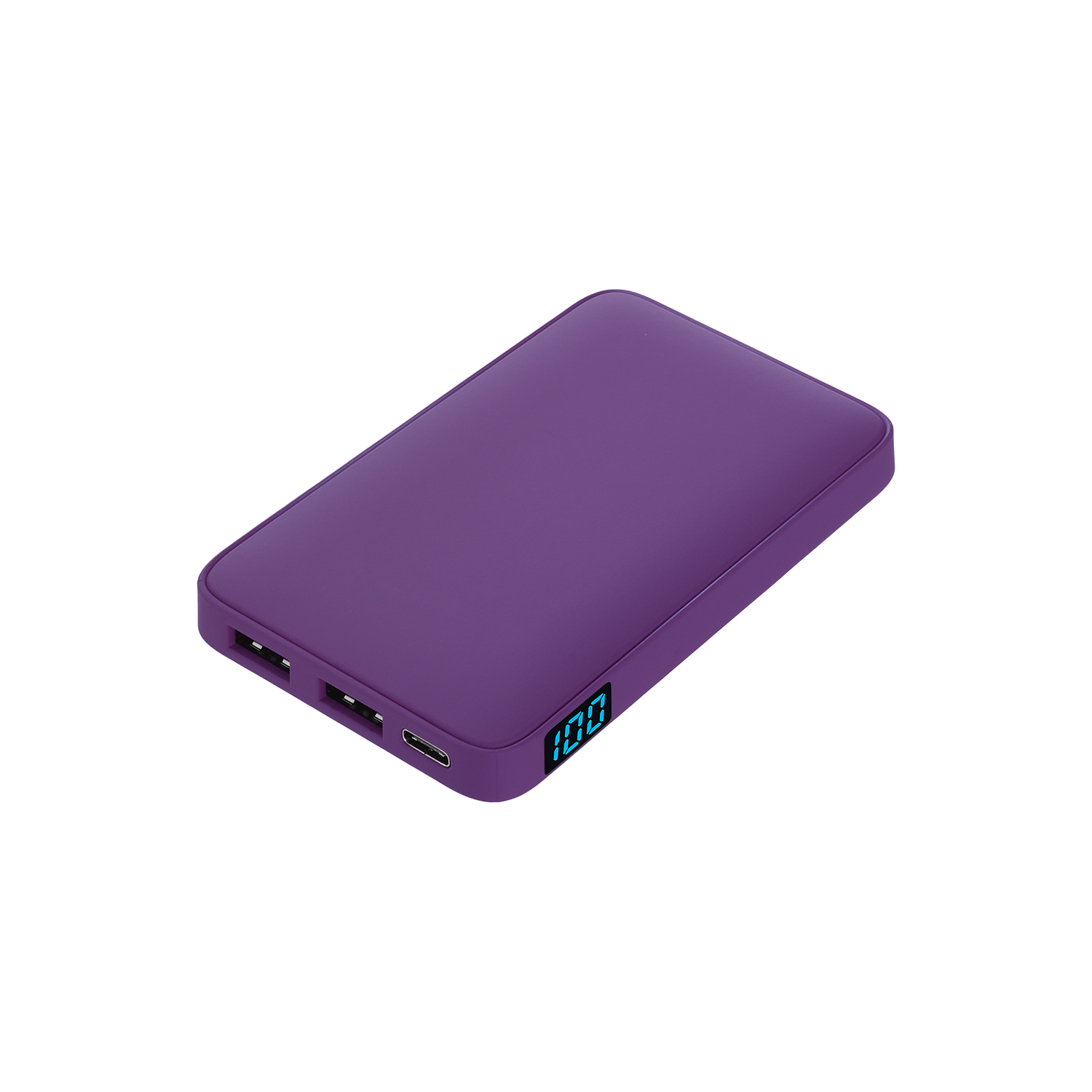 Внешний аккумулятор с подсветкой Ancor 5000 mAh, фиолетовый / 