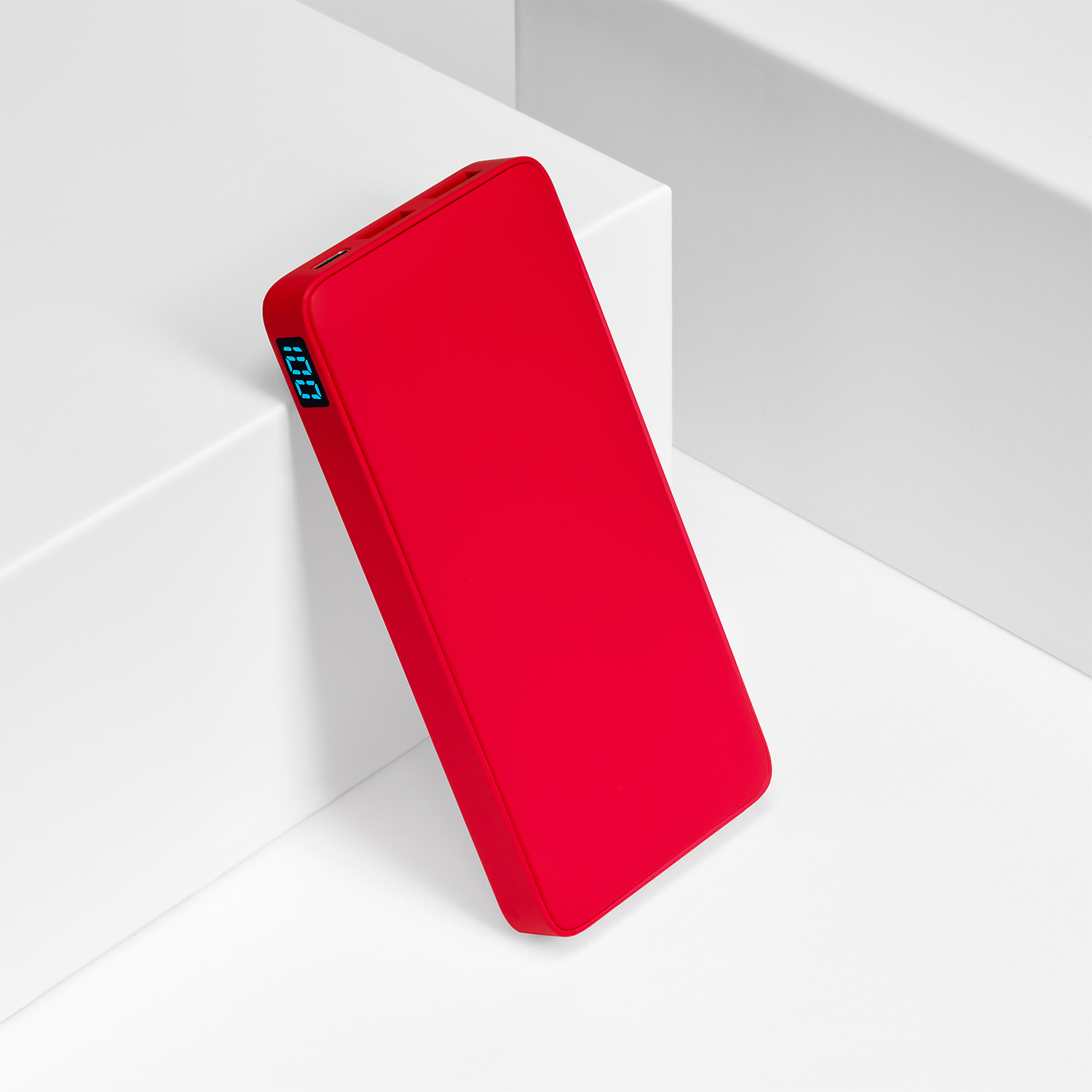 Внешний аккумулятор с подсветкой Ancor Plus 10000 mAh, красный / 