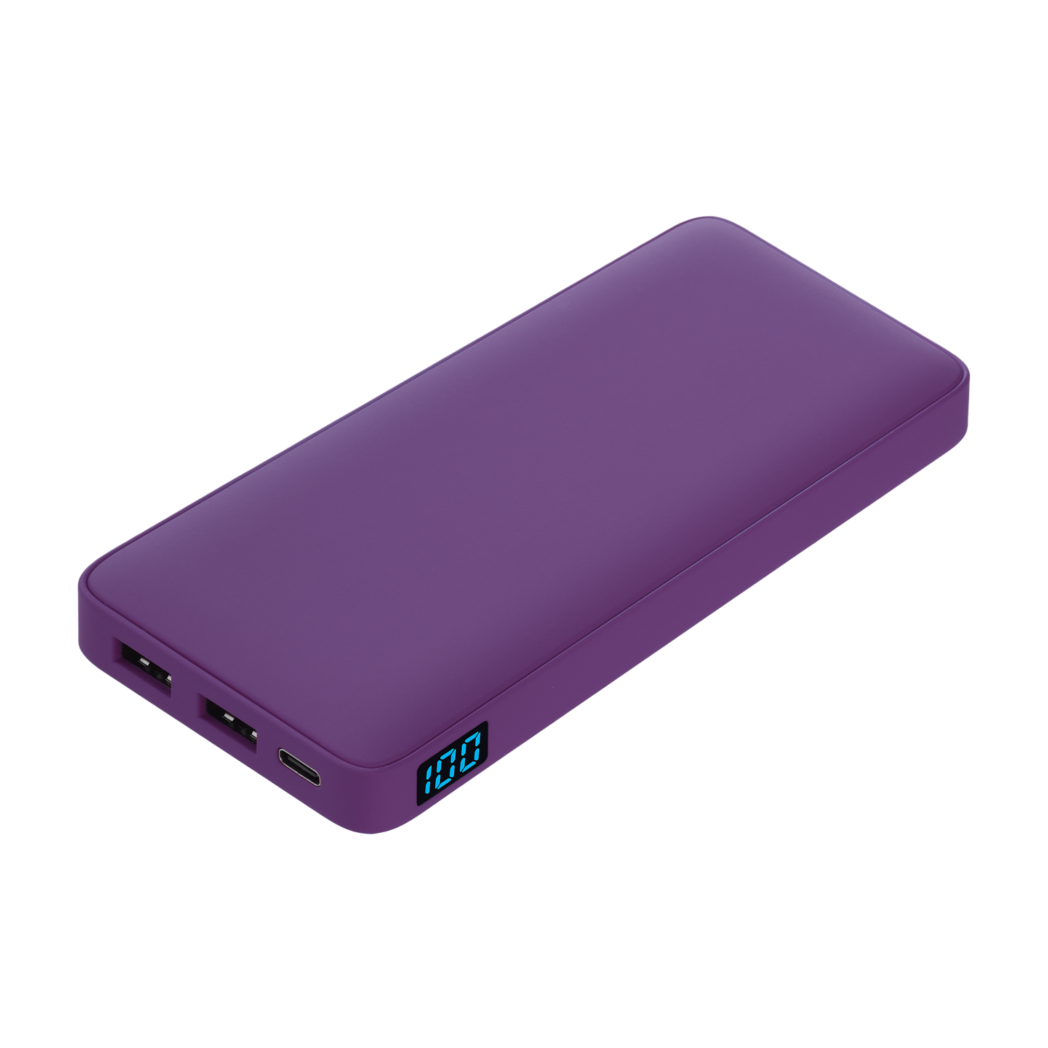 Внешний аккумулятор с подсветкой Ancor Plus 10000 mAh, фиолетовый / 