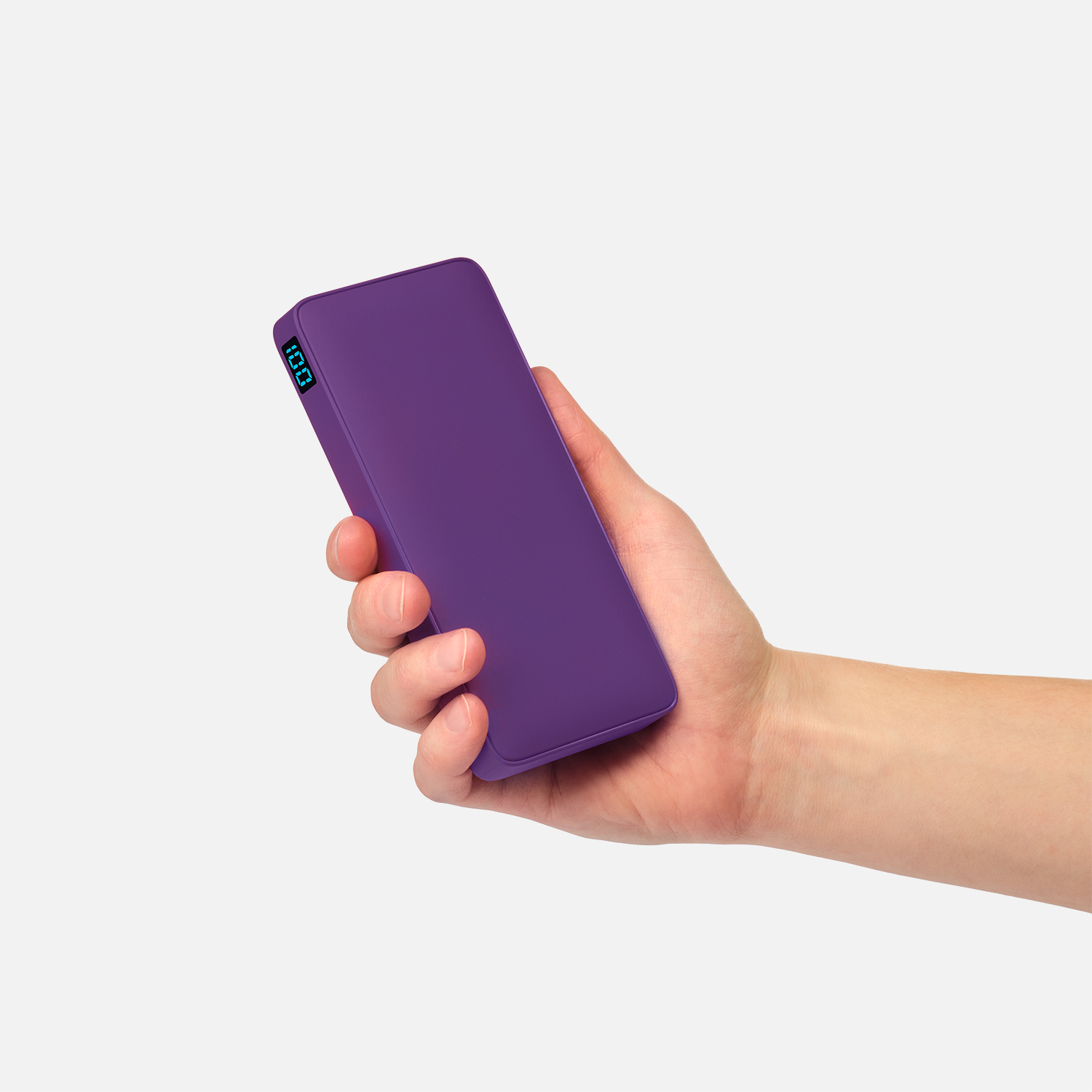 Внешний аккумулятор с подсветкой Ancor Plus 10000 mAh, фиолетовый / 