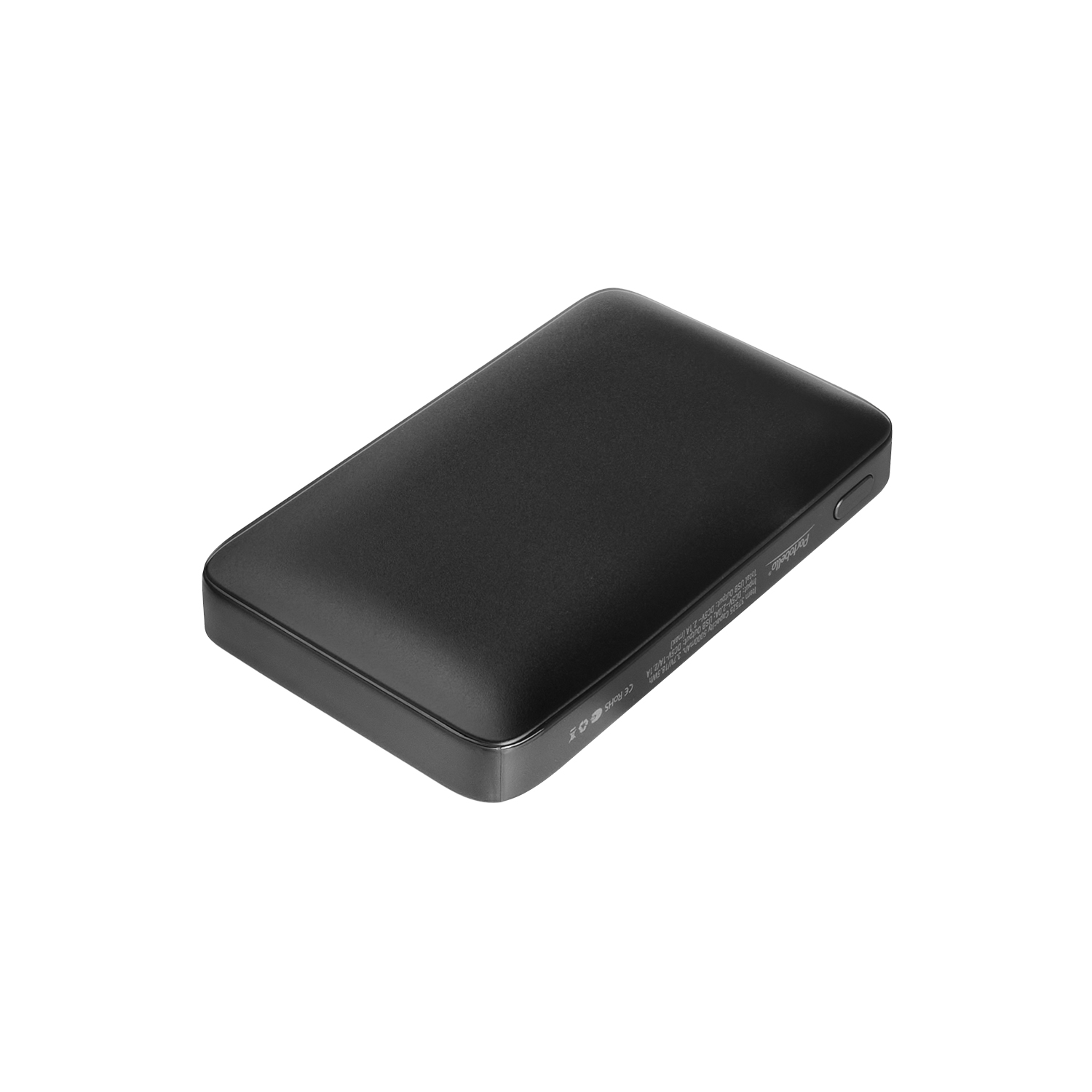 Внешний аккумулятор с цветной подсветкой Ancor 5000 mAh, черный / 