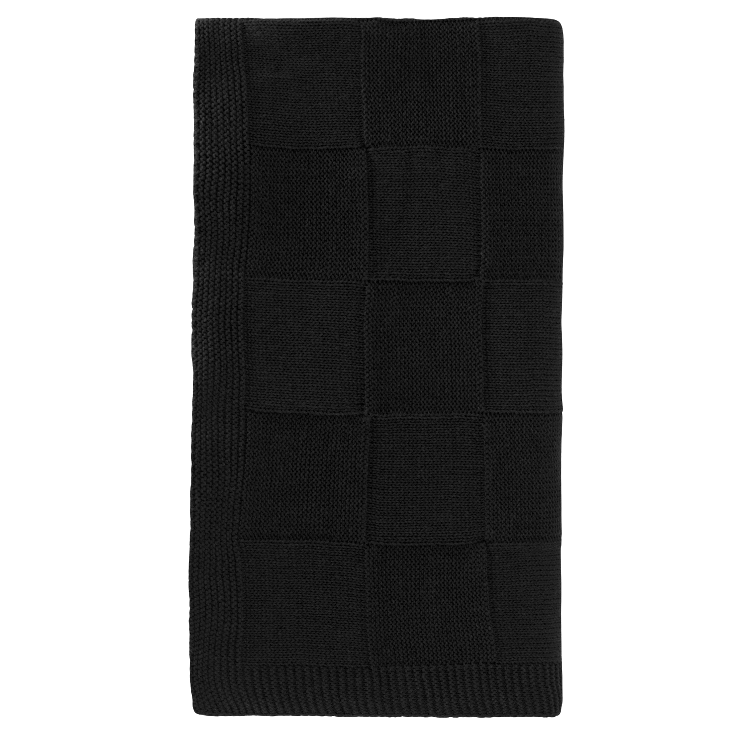 Плед Cella вязаный, черный (без подарочной коробки) / 