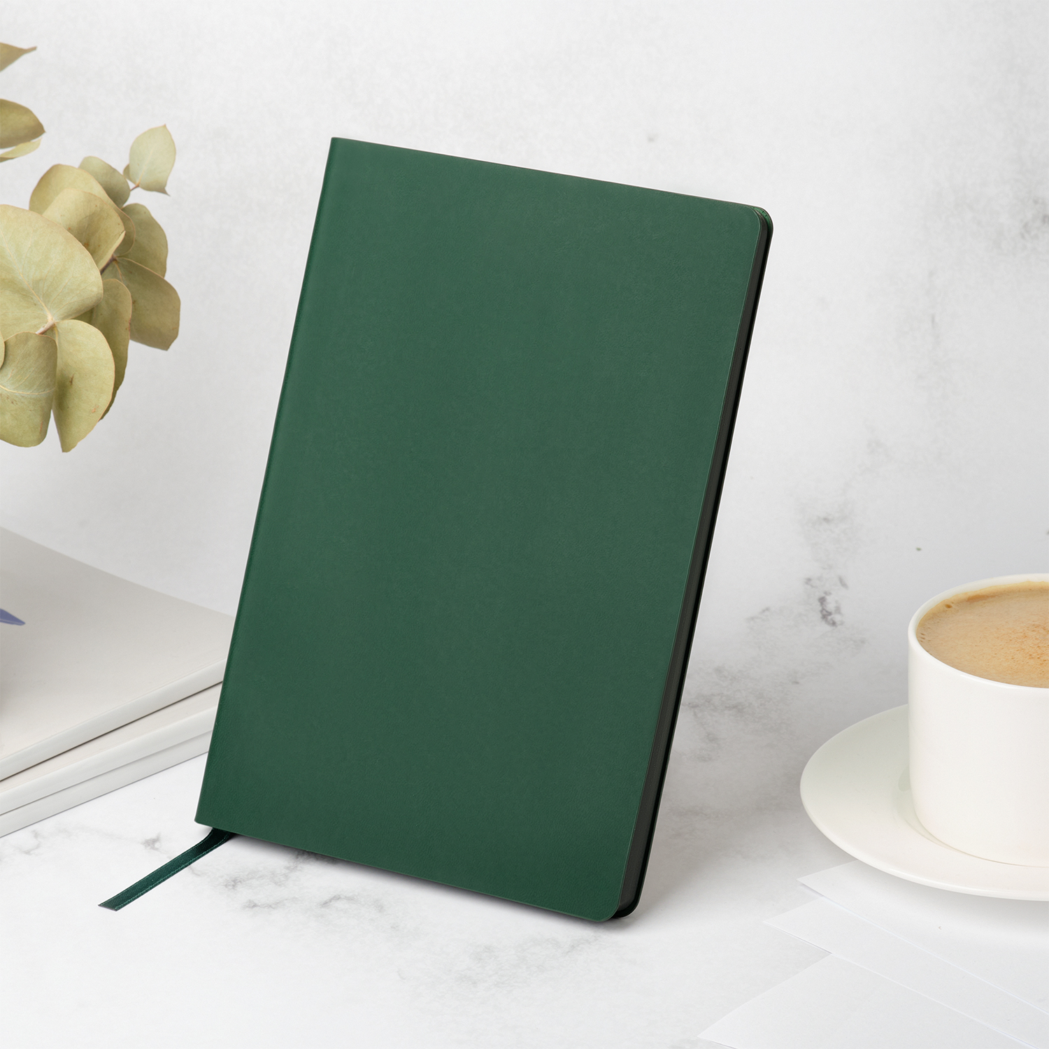 Ежедневник Latte soft touch недатированный, зеленый / 