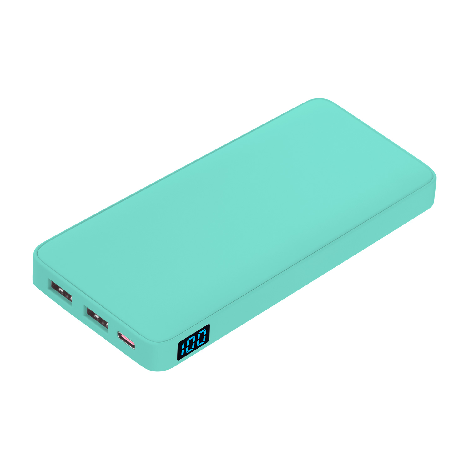 Внешний аккумулятор с подсветкой Ancor PD Plus 10000 mAh, бирюзовый / 