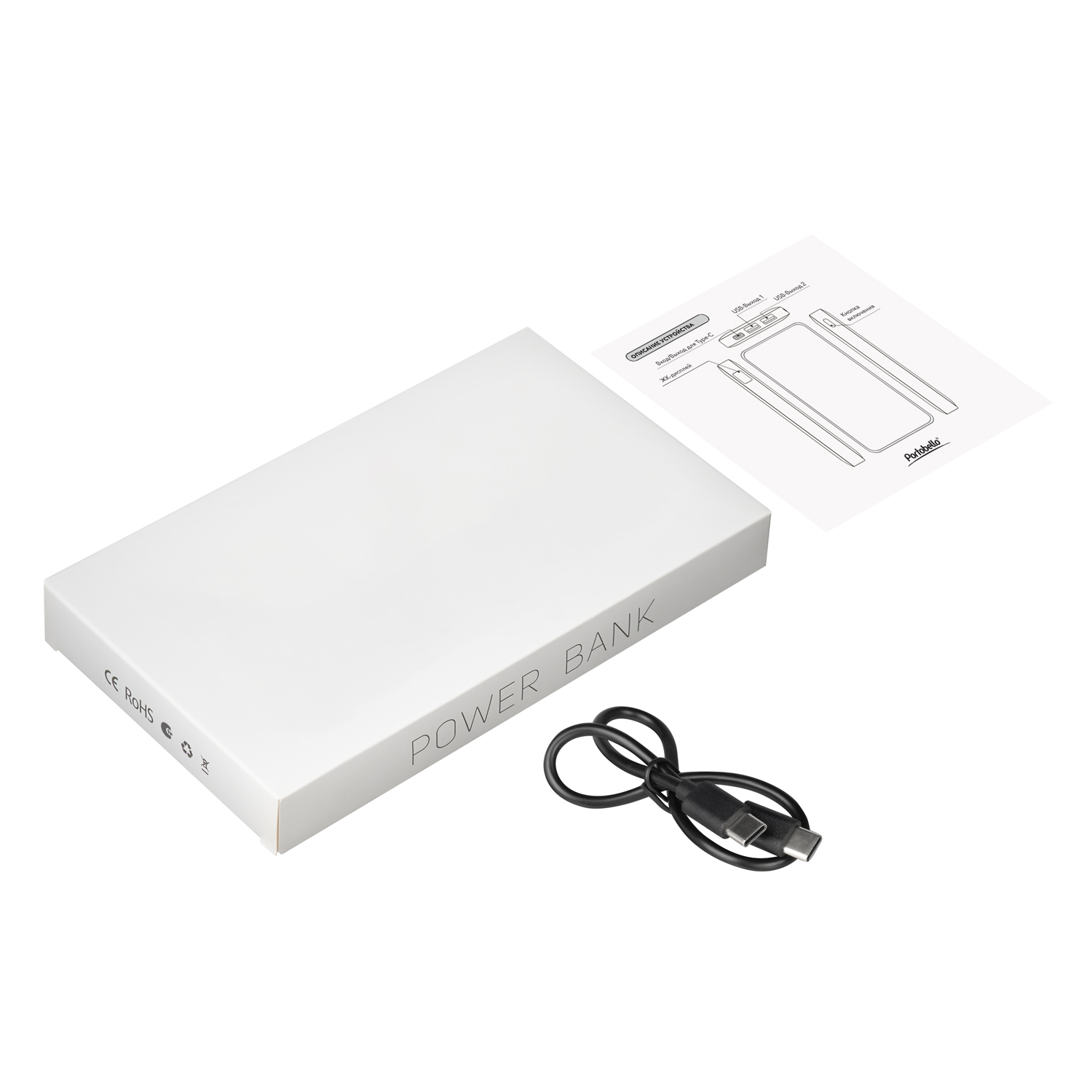 Внешний аккумулятор с подсветкой Ancor PD Plus 10000 mAh, бирюзовый / 