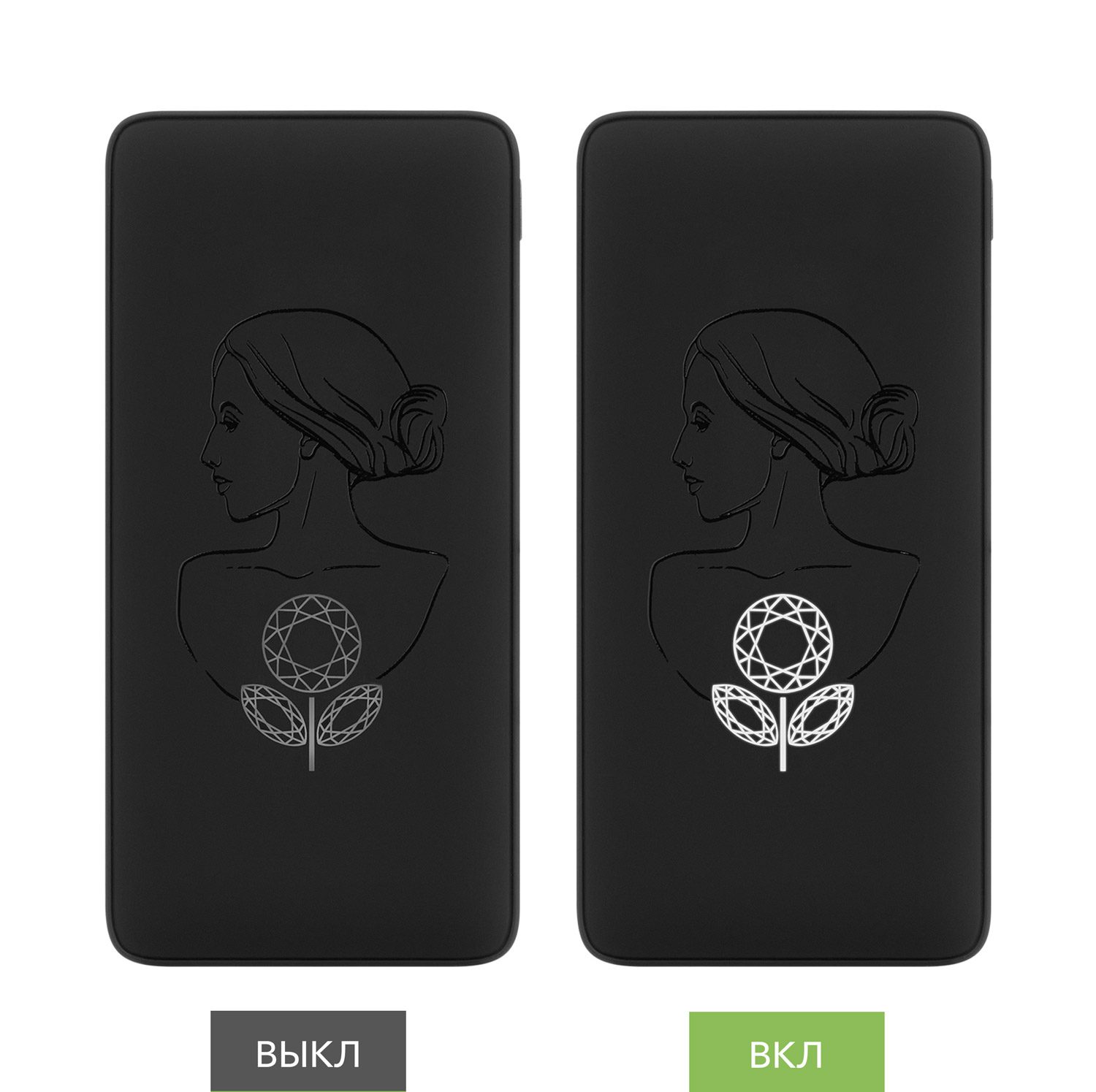 Внешний аккумулятор с подсветкой Ancor PD Plus 10000 mAh, черный / 