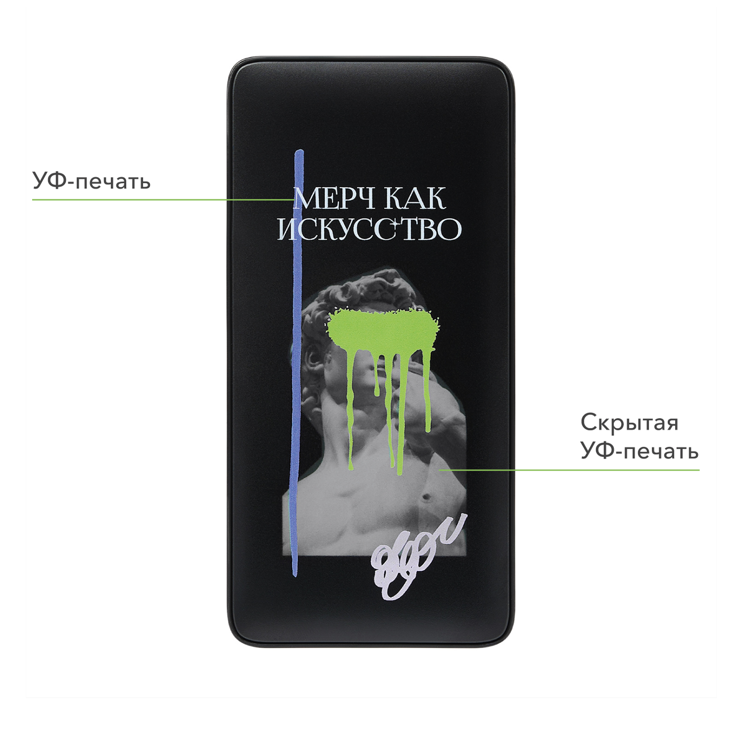 Внешний аккумулятор с цветной подсветкой Ancor PD Max Plus 10000 mAh, черный / 