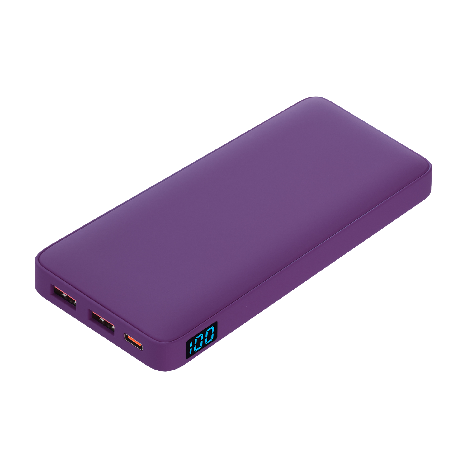Внешний аккумулятор с подсветкой Ancor PD Plus 10000 mAh, фиолетовый / 