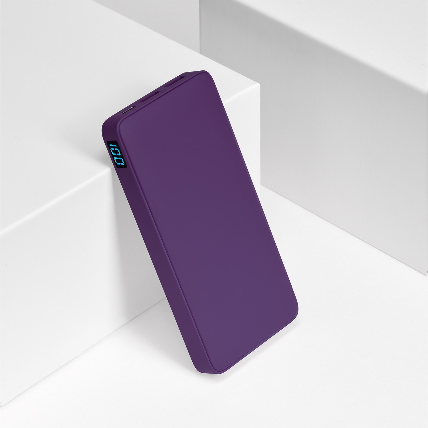 Внешний аккумулятор с подсветкой Ancor PD Plus 10000 mAh, фиолетовый / 