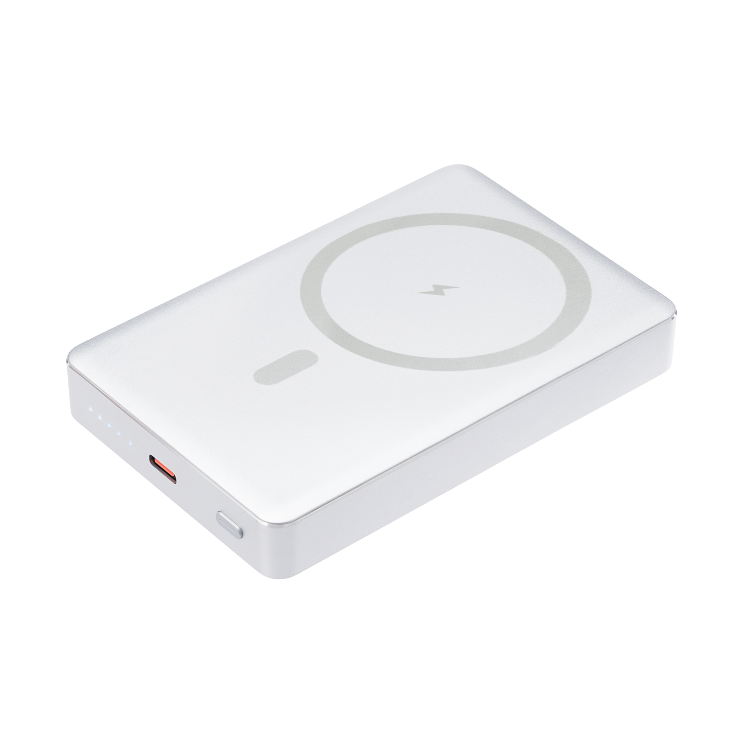 Внешний аккумулятор Atlantis PD Plus 10000mAh с функцией беспроводной зарядки 15W, серебряный / 