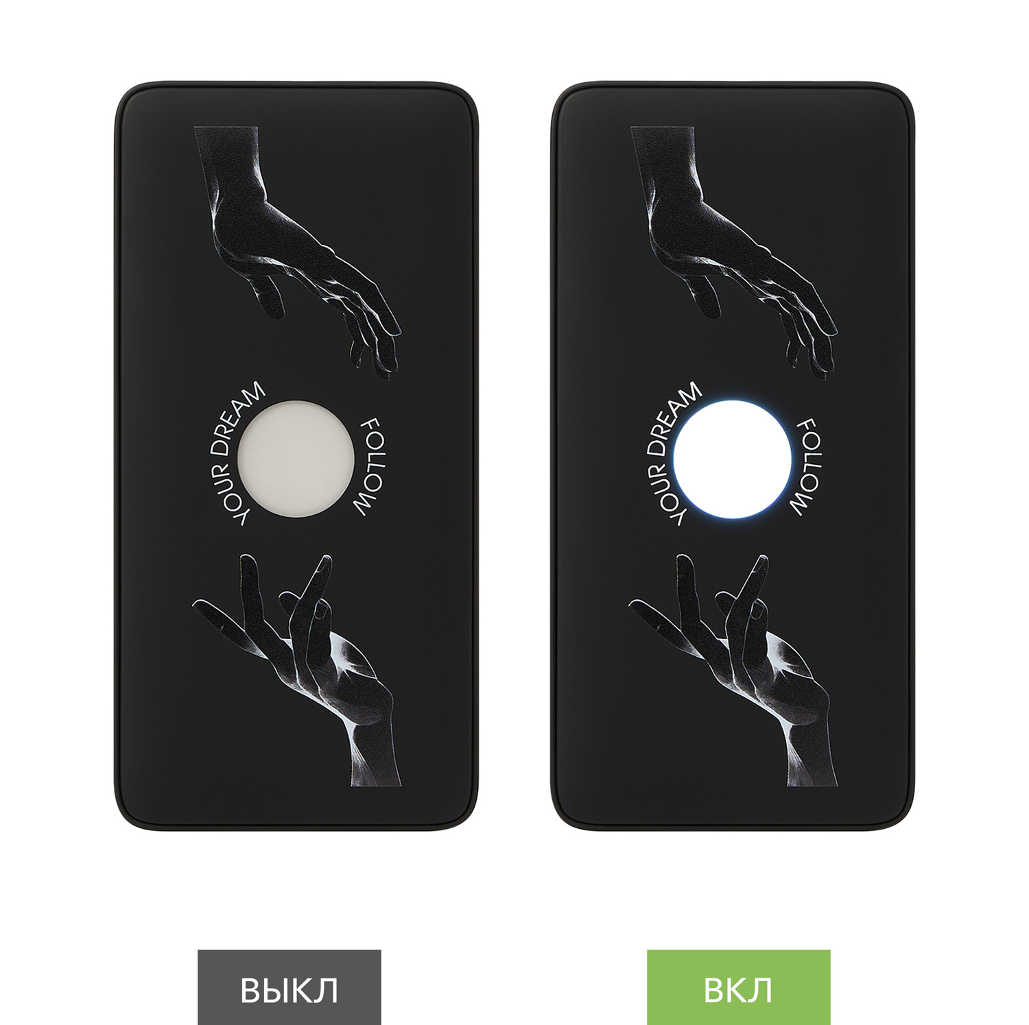 Внешний аккумулятор с подсветкой Ancor PD Plus 20000 mAh, черный / 