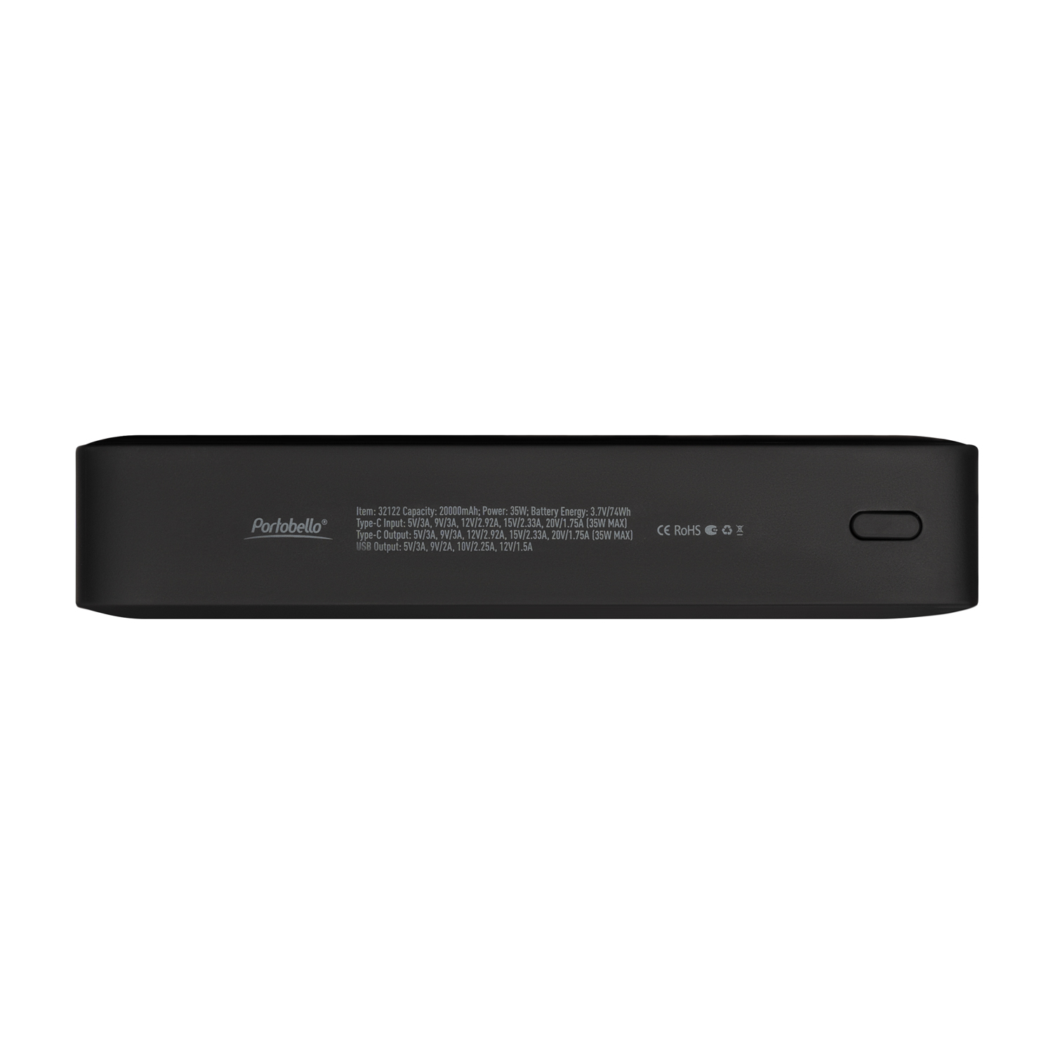 Внешний аккумулятор с подсветкой Ancor PD Plus 20000 mAh, черный / 