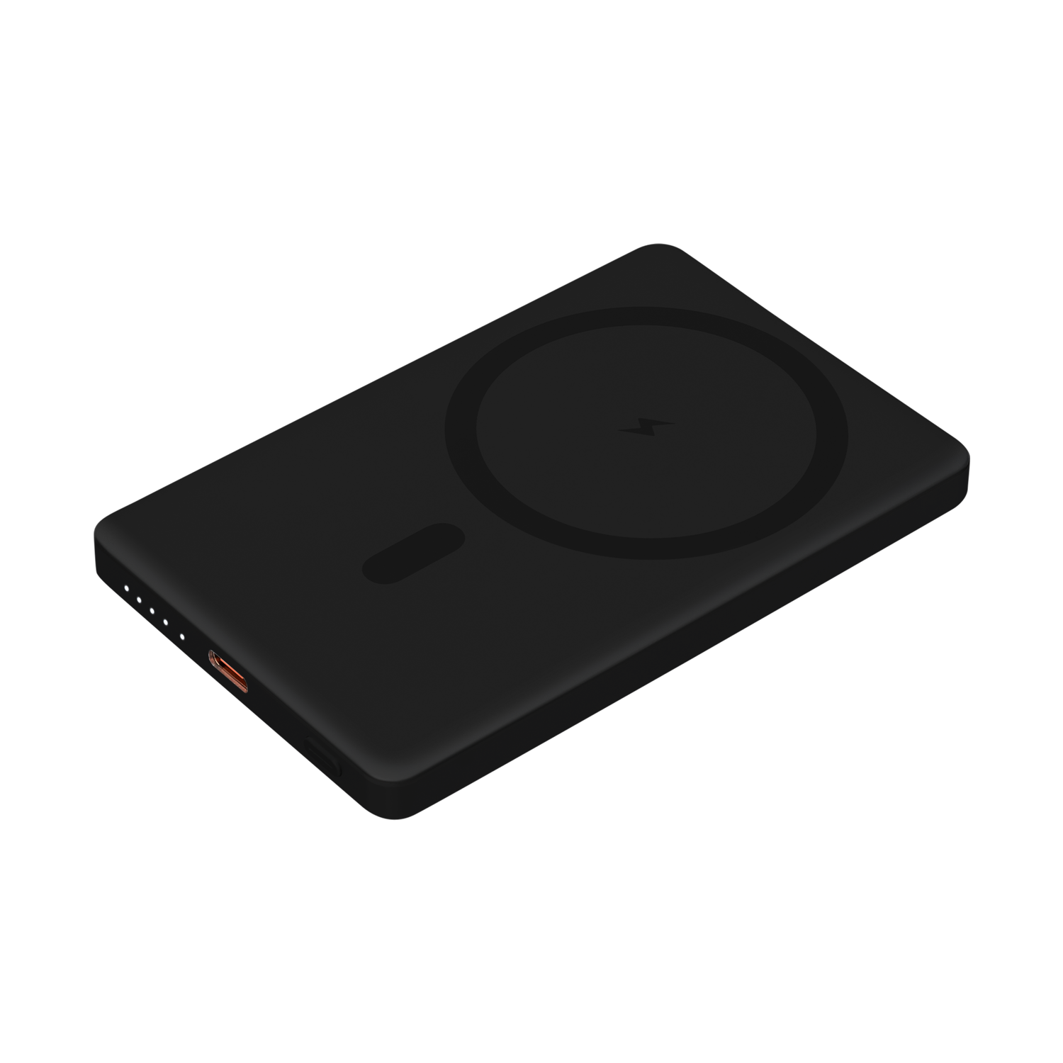 Внешний аккумулятор Atlantis PD 5000mAh с функцией беспроводной зарядки 15W, черный / 