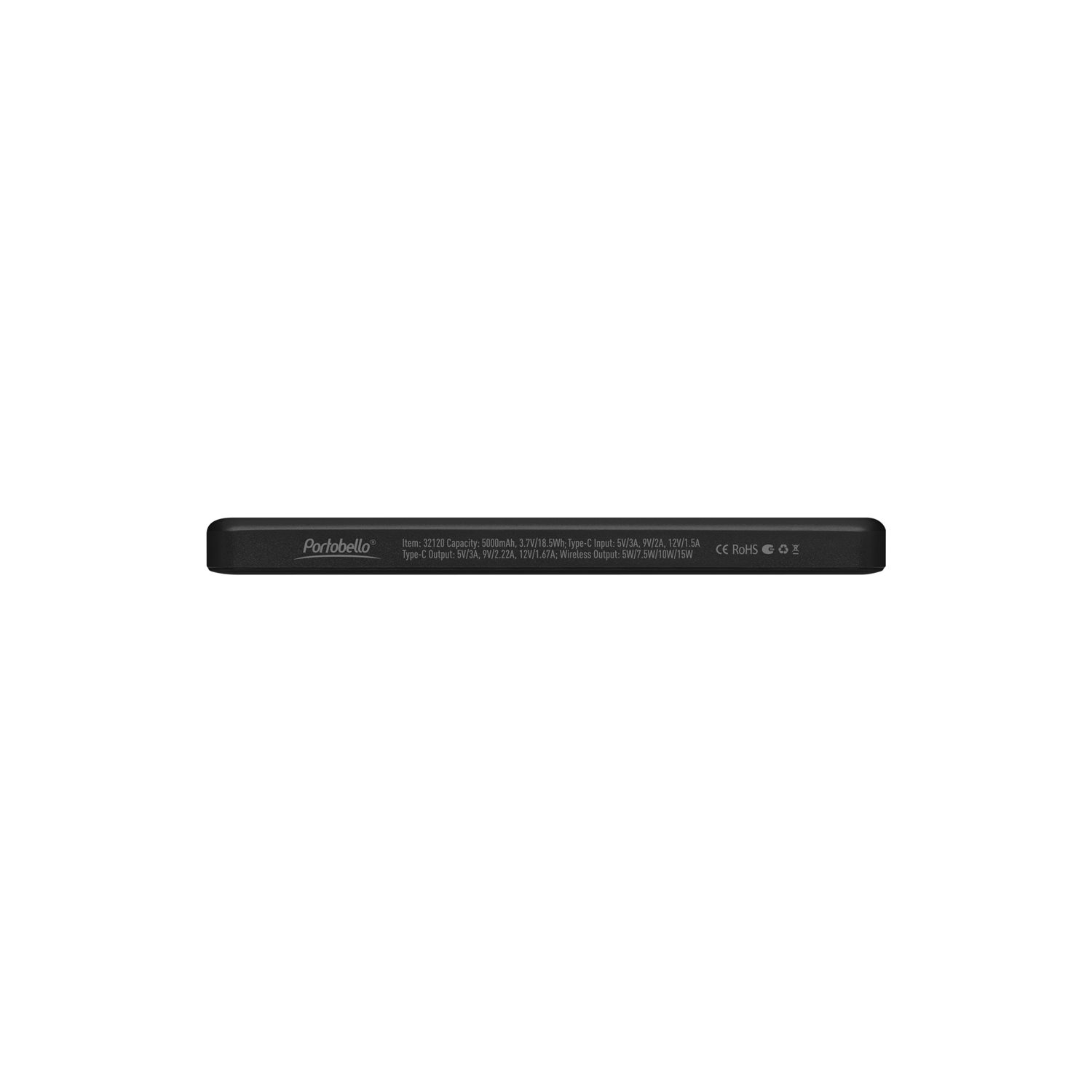 Внешний аккумулятор Atlantis PD 5000mAh с функцией беспроводной зарядки 15W, черный / 
