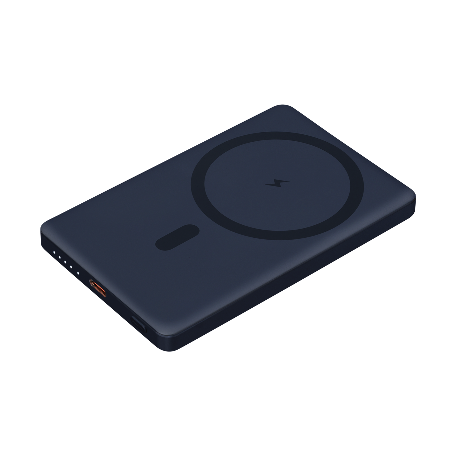 Внешний аккумулятор Atlantis PD 5000mAh с функцией беспроводной зарядки 15W, синий / 