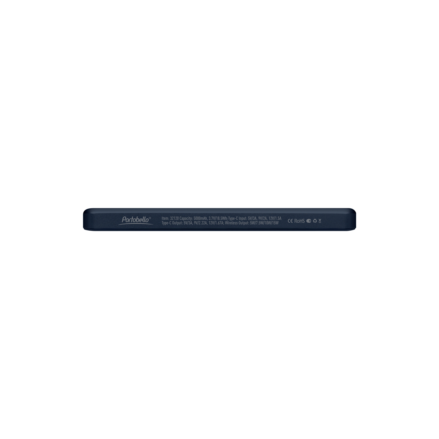 Внешний аккумулятор Atlantis PD 5000mAh с функцией беспроводной зарядки 15W, синий / 