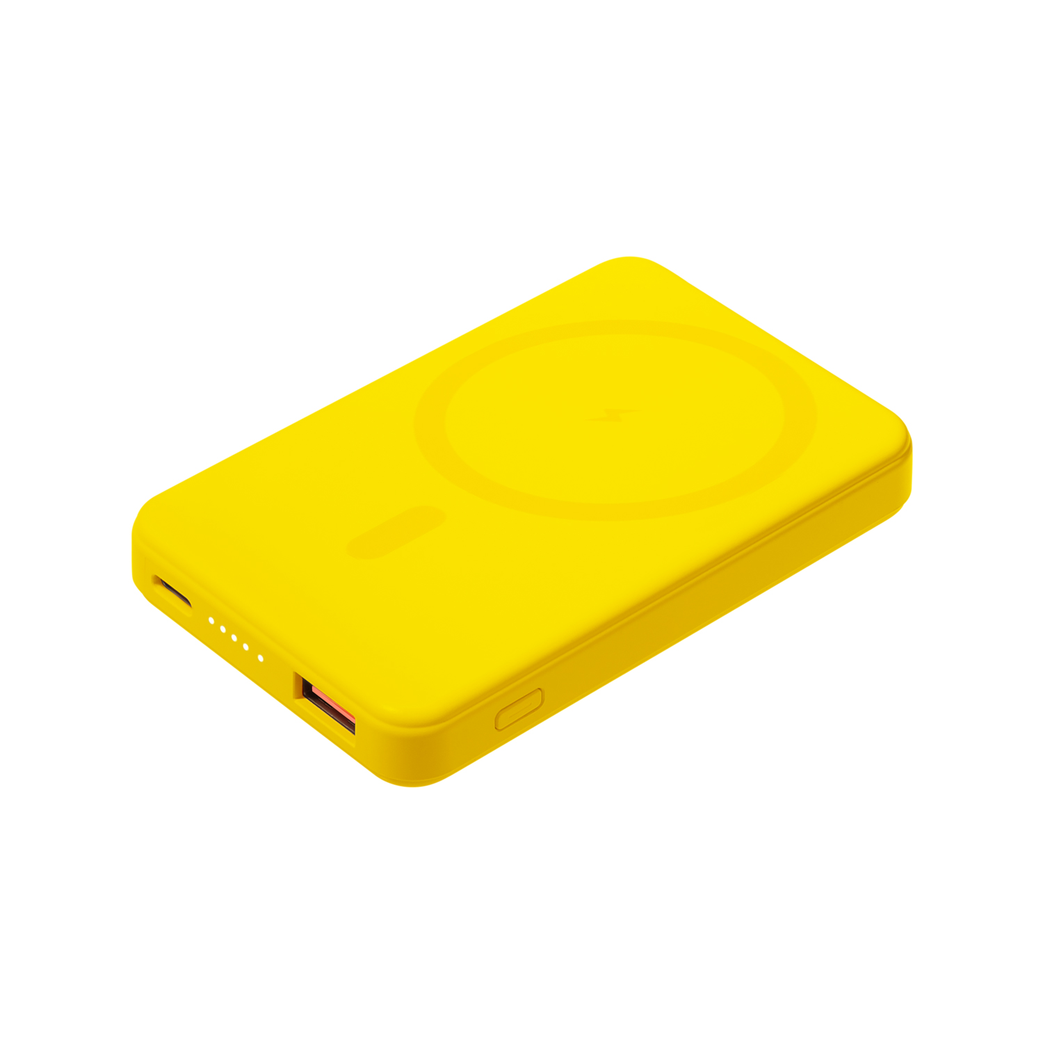 Внешний аккумулятор Largo PD 5000mAh с функцией беспроводной зарядки 15W, желтый / 