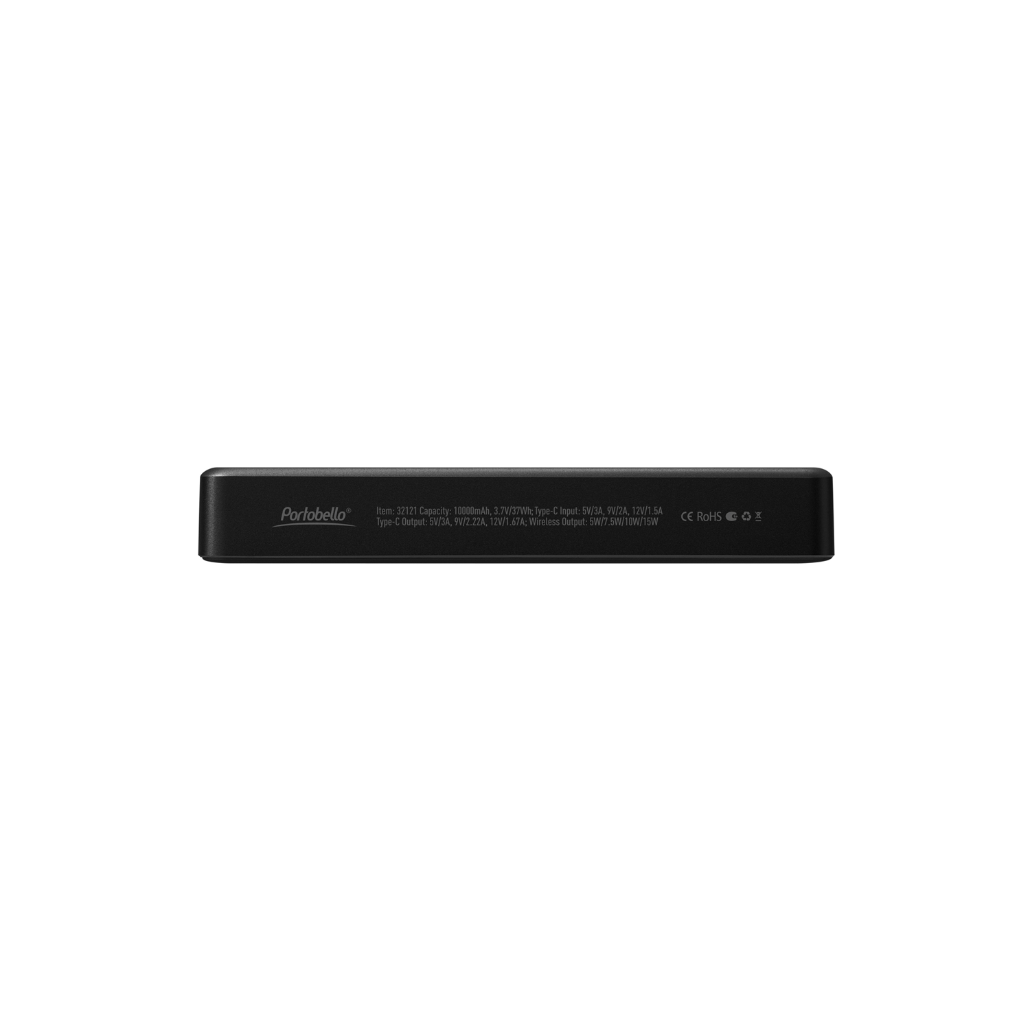 Внешний аккумулятор Atlantis PD Plus 10000mAh с функцией беспроводной зарядки 15W, черный / 