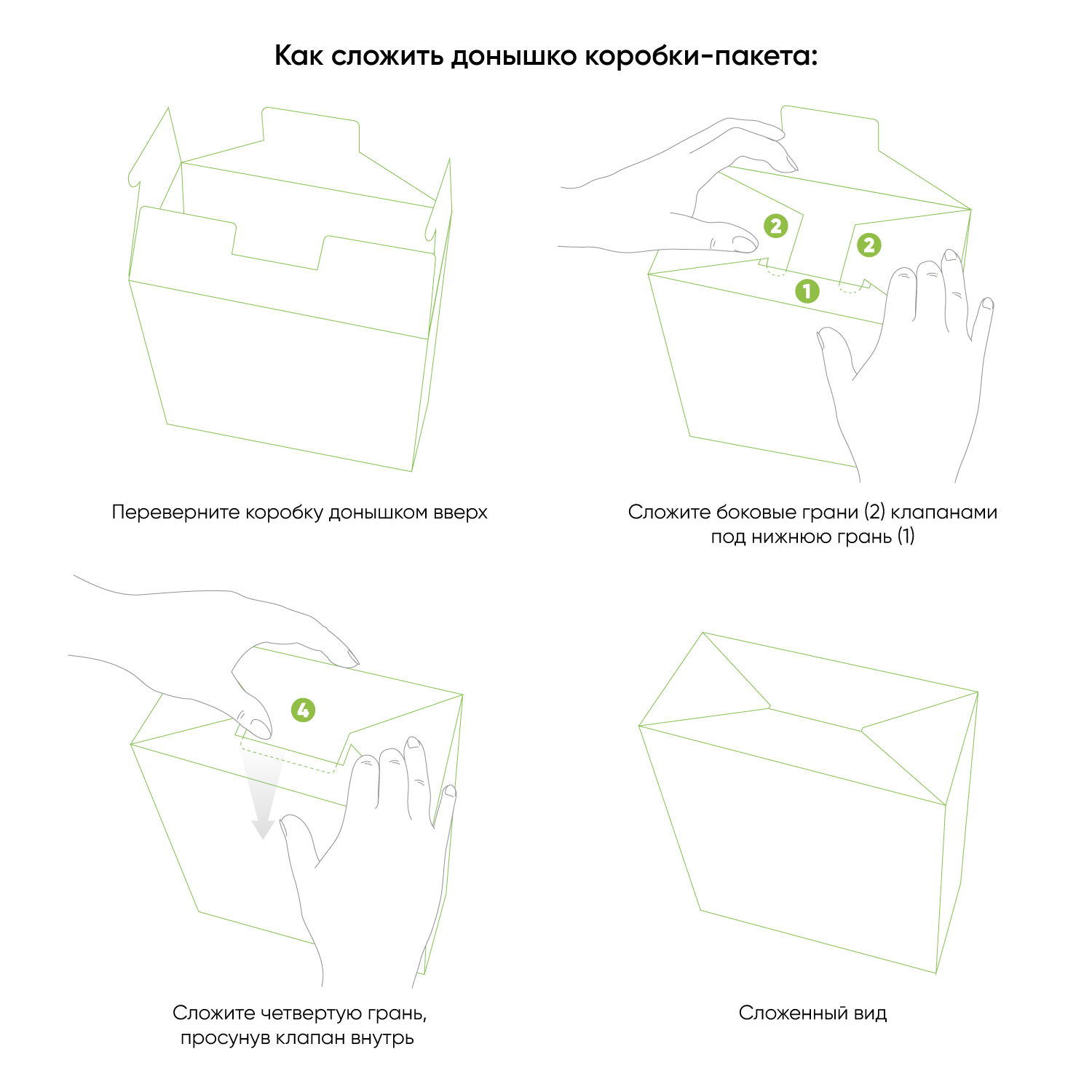 Подарочная коробка-пакет универсальная малая, черная / 