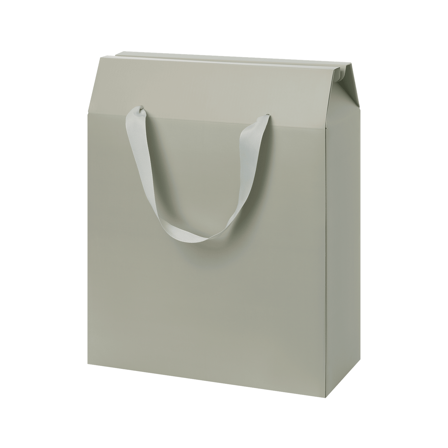 Подарочная коробка-пакет универсальная большая, серая / 