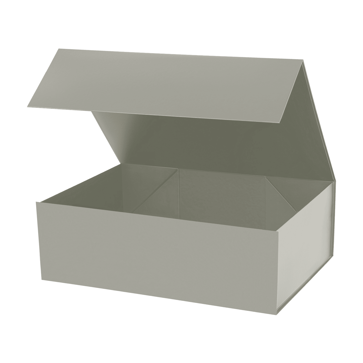 Подарочная коробка с магнитным клапаном средняя, серая / 