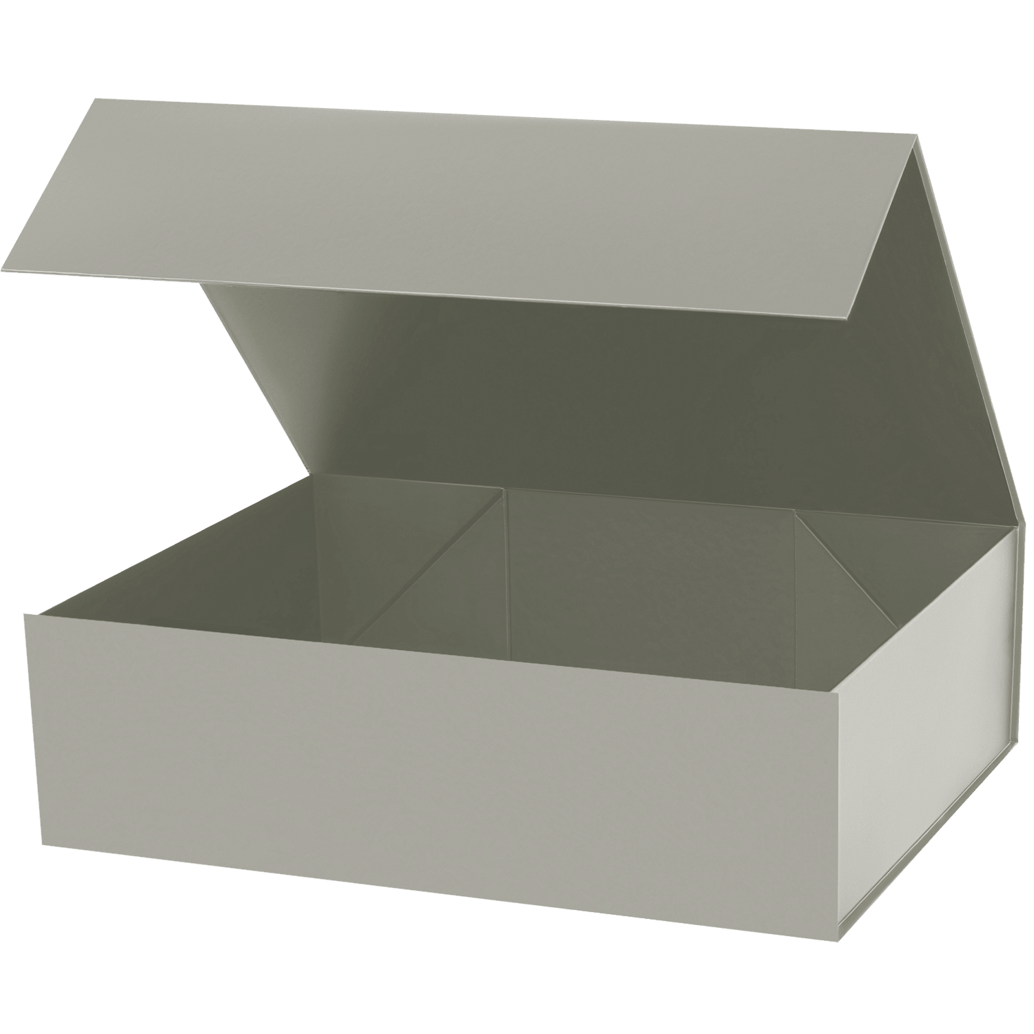 Подарочная коробка с магнитным клапаном большая, серая / 