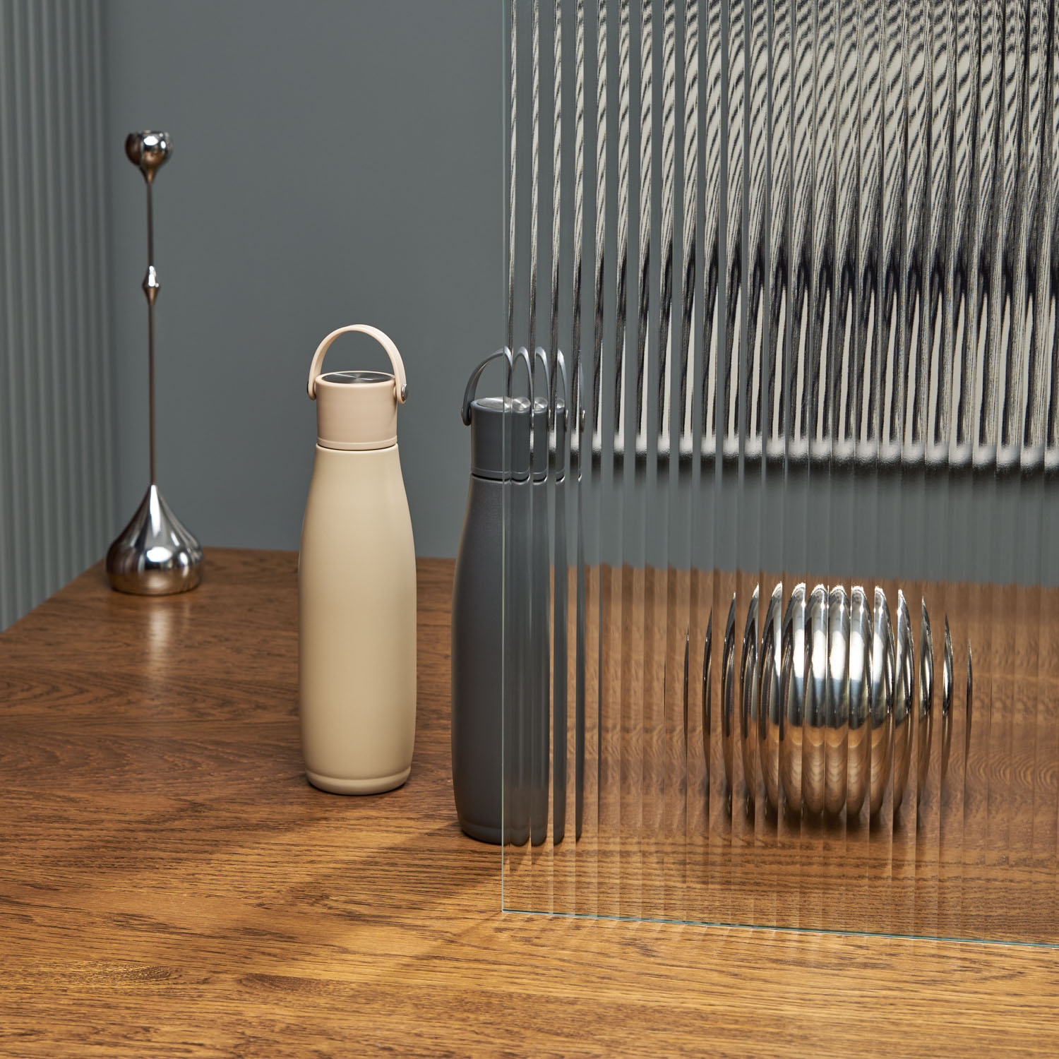 Термобутылка вакуумная герметичная Bosca, бежевая / 