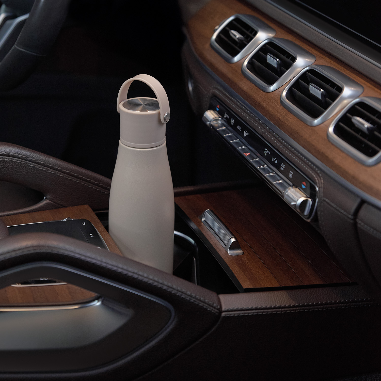 Термобутылка вакуумная герметичная Bosca, бежевая / 