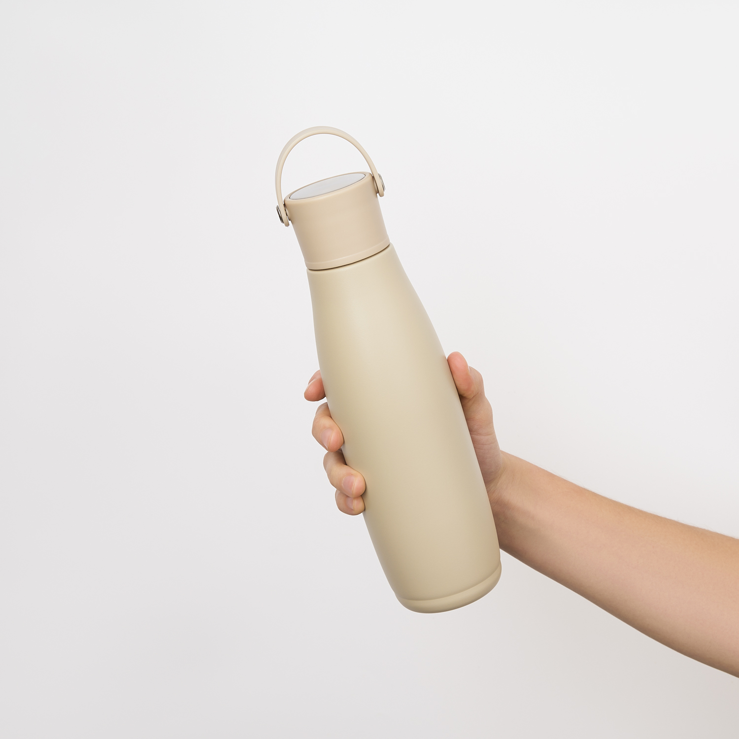 Термобутылка вакуумная герметичная Bosca, бежевая / 