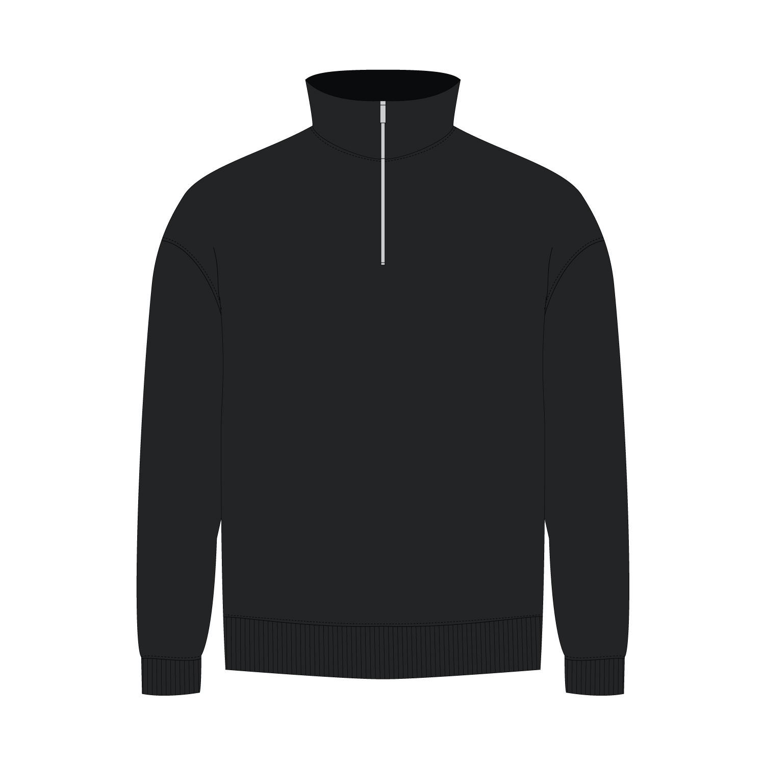 Толстовка на молнии унисекс FLOW, темно-синяя, размер 3XL/4XL / 