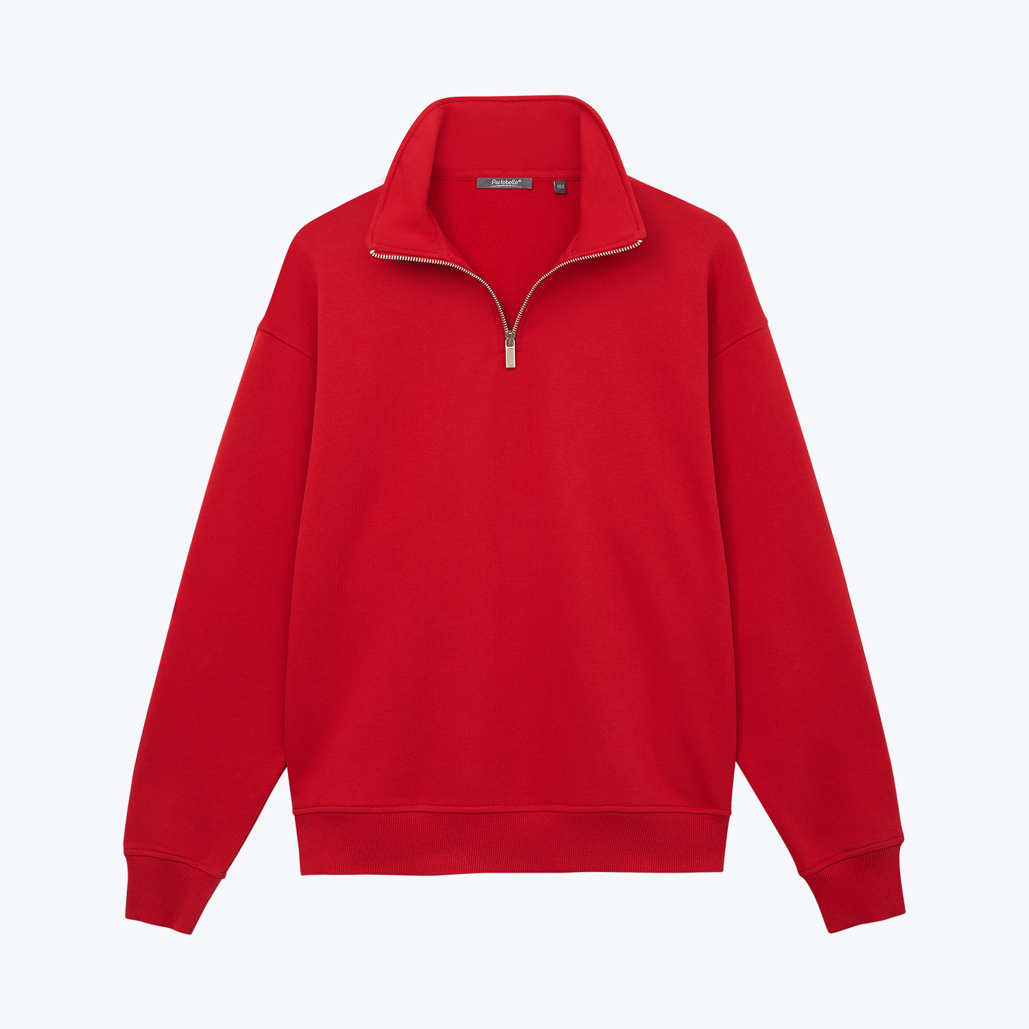 Толстовка на молнии унисекс FLOW, красная, размер XS/S / 