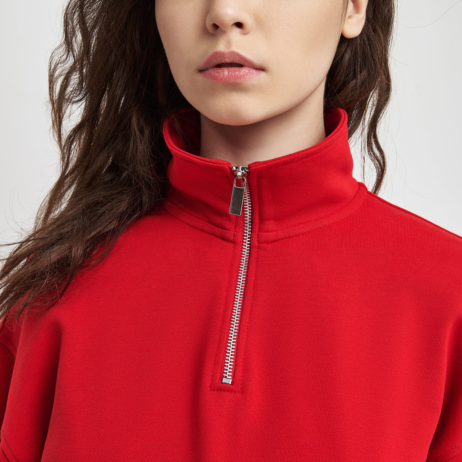 Толстовка на молнии унисекс FLOW, красная, размер XL/2XL / 